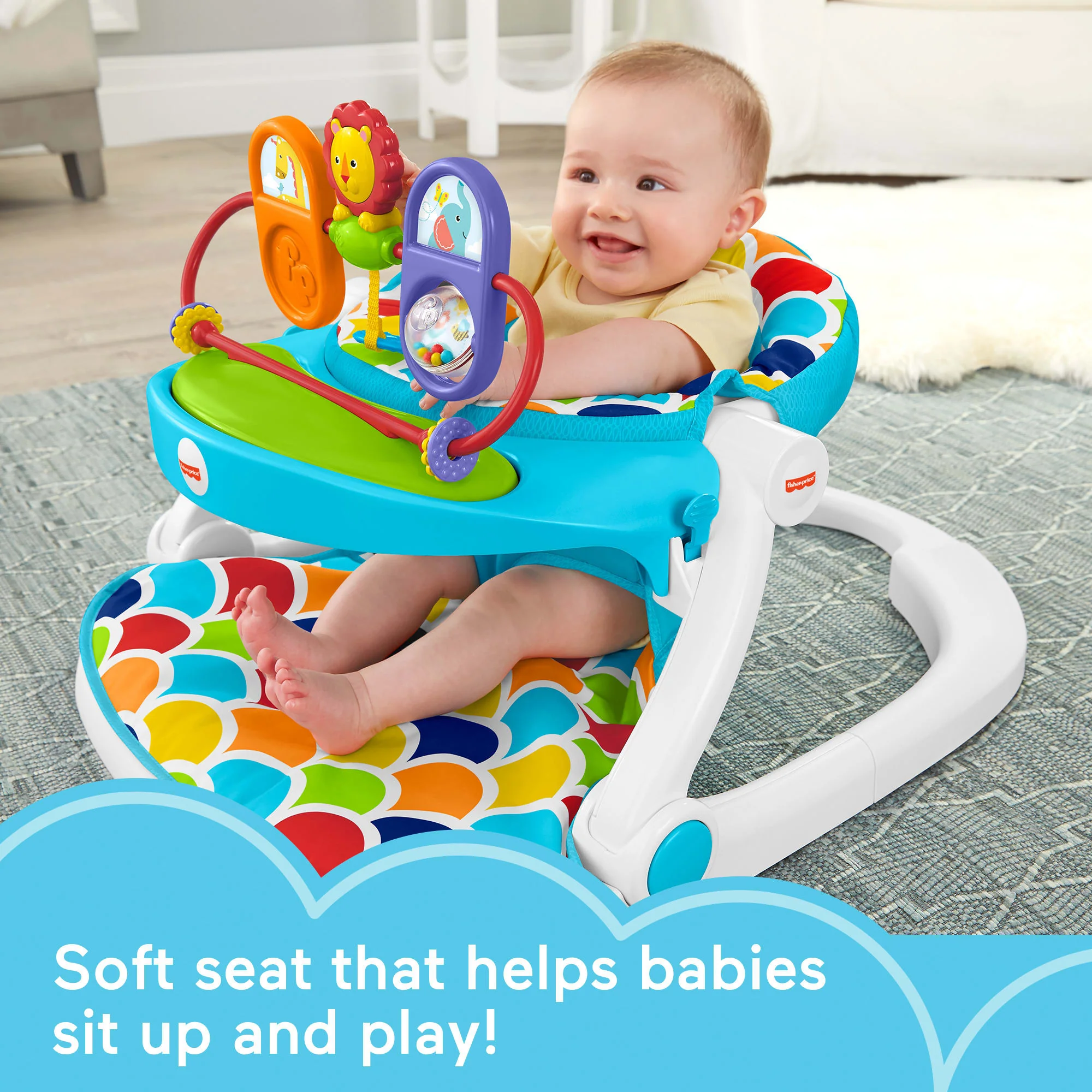 Fisher-Price Deluxe Sit-Me-Up Floor Seat With Toy Tray - Image 2