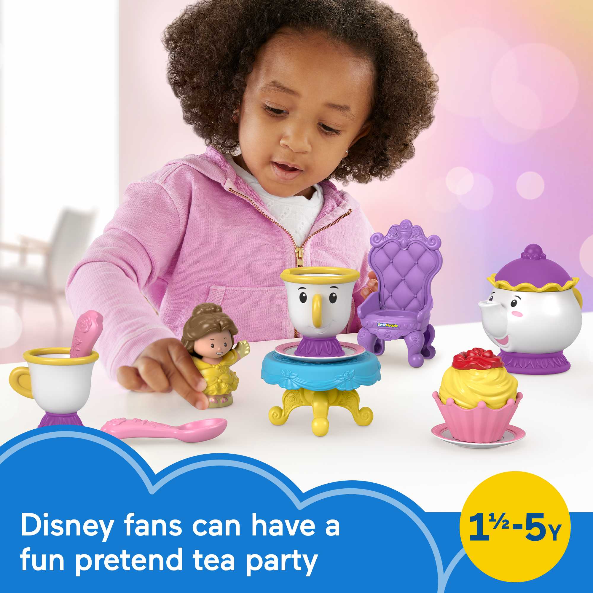 Disney Princess Time For Tea With Belle Playset By Little People - Image 2