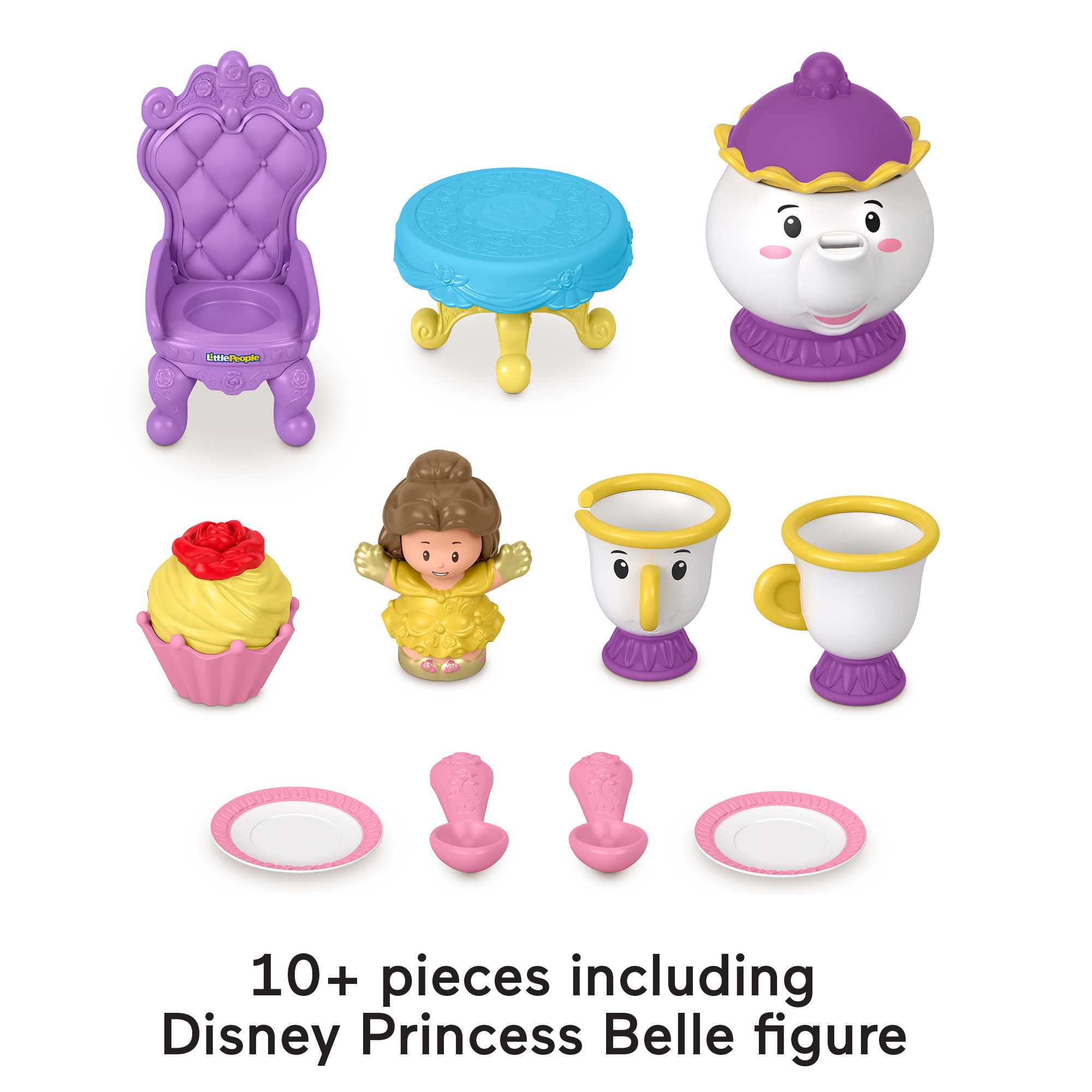 Disney Princess Time For Tea With Belle Playset By Little People - Image 5