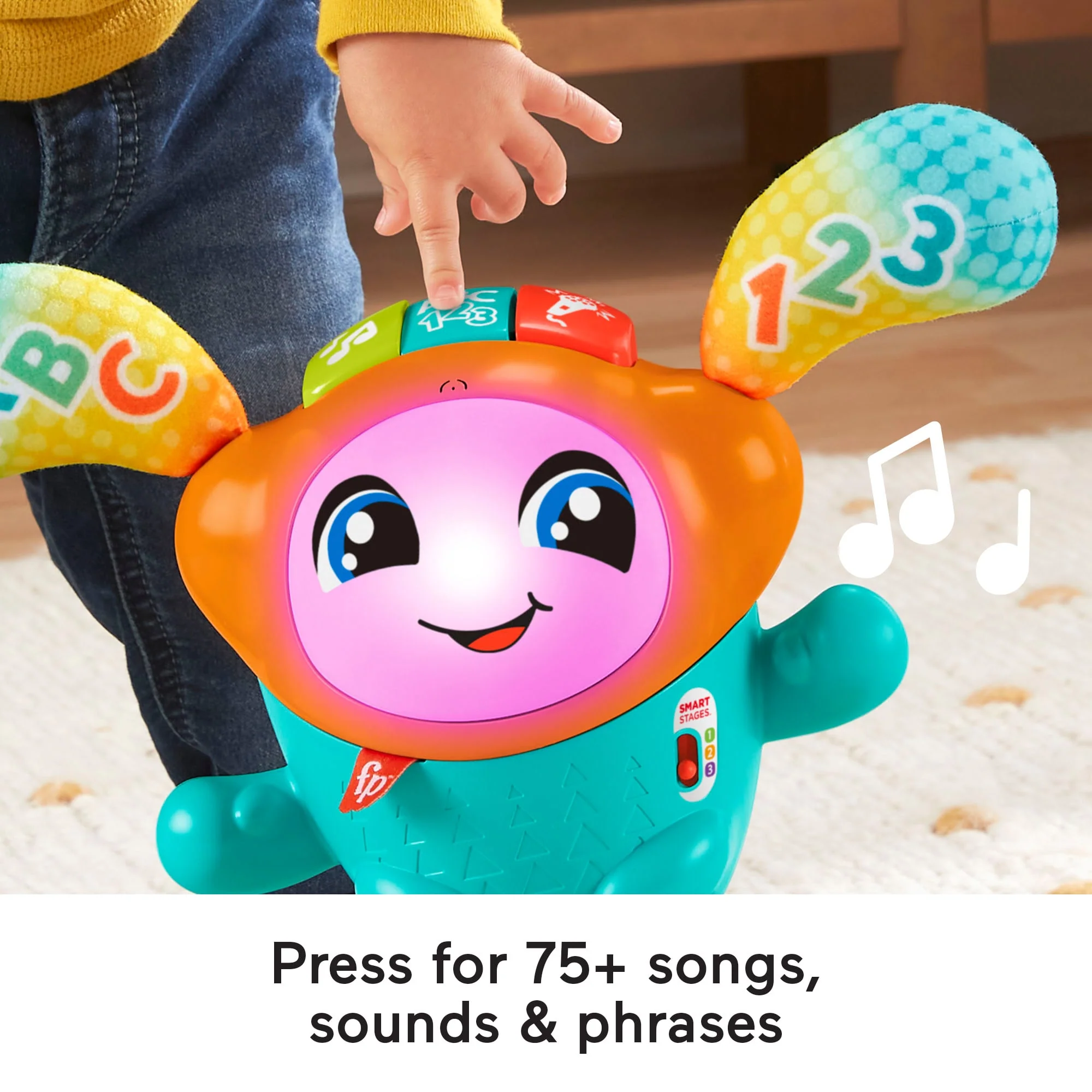 Fisher-Price DJ Bouncin’ Beats Electronic Baby & Toddler Learning Toy With Bouncing Action - Image 3