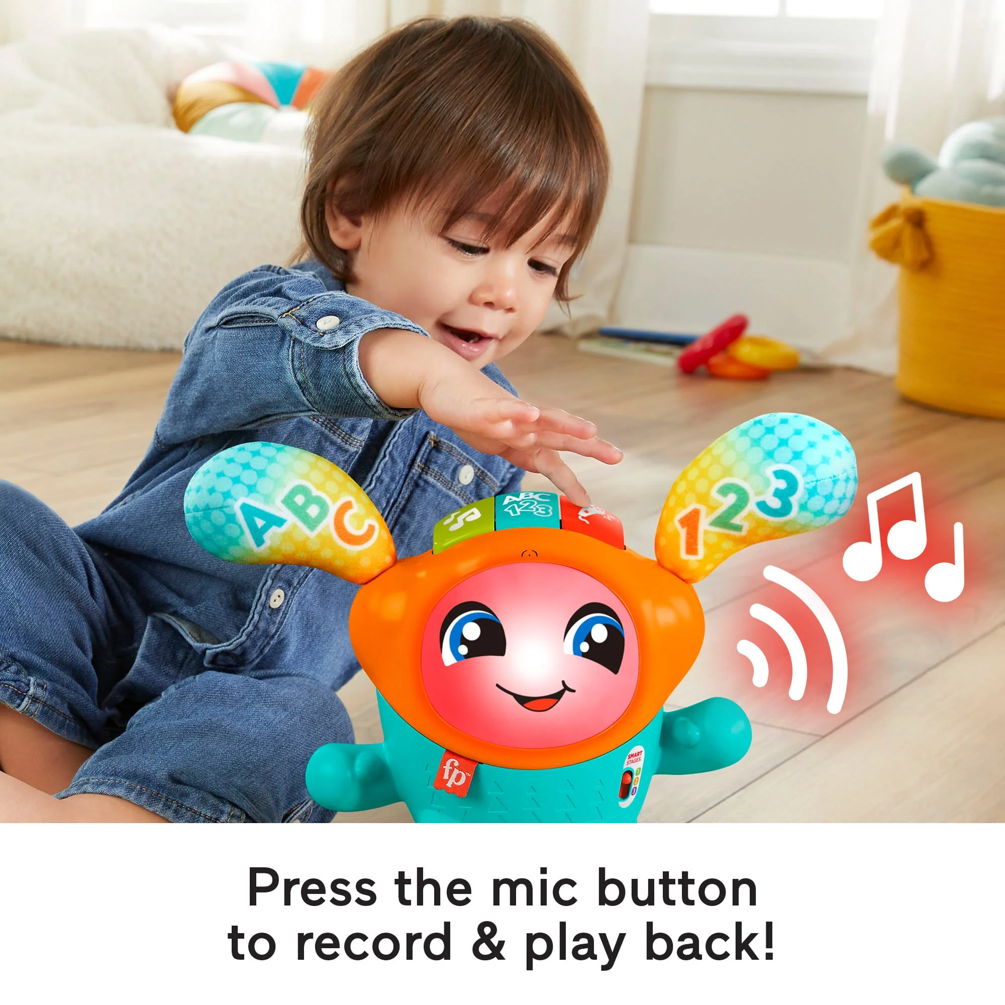 Fisher-Price DJ Bouncin’ Beats Electronic Baby & Toddler Learning Toy With Bouncing Action - Image 5