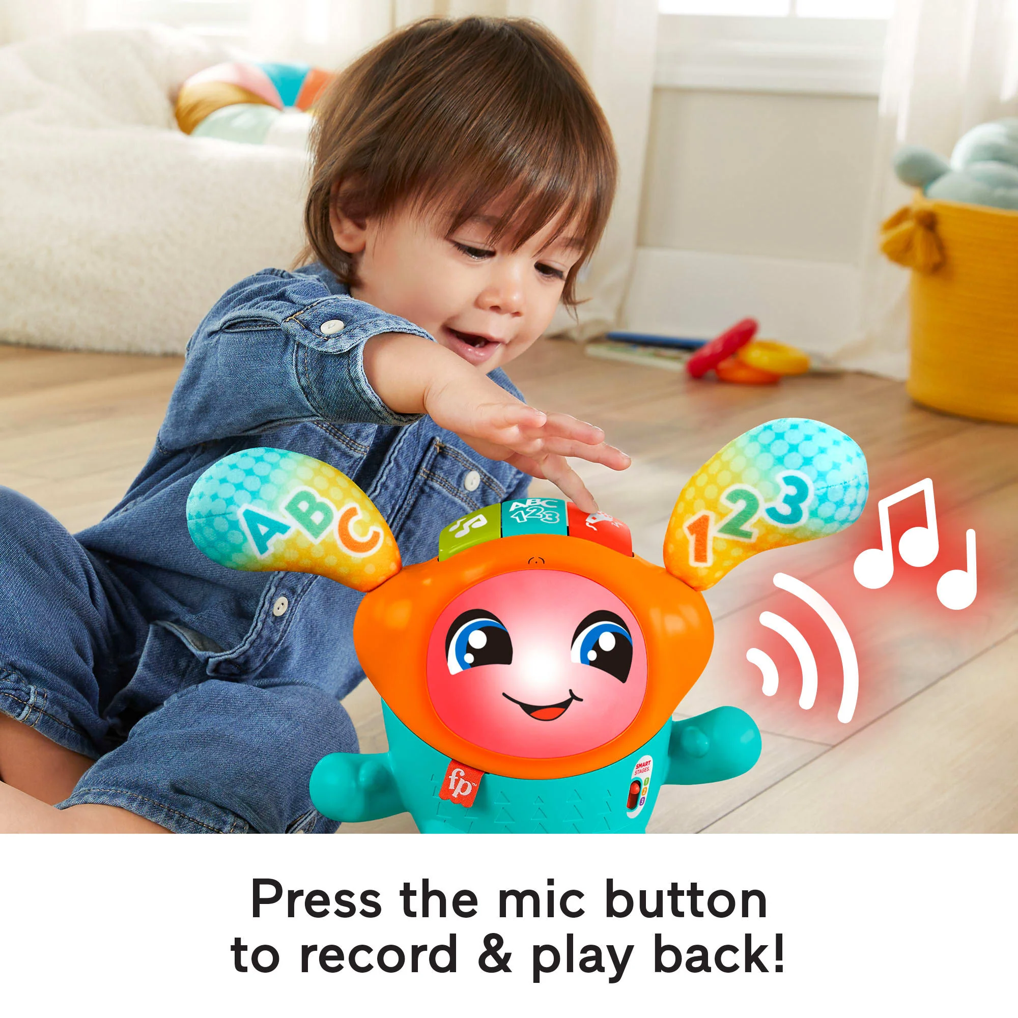 Fisher-Price DJ Bouncin’ Beats Electronic Baby & Toddler Learning Toy, Multilanguage Version - Image 4