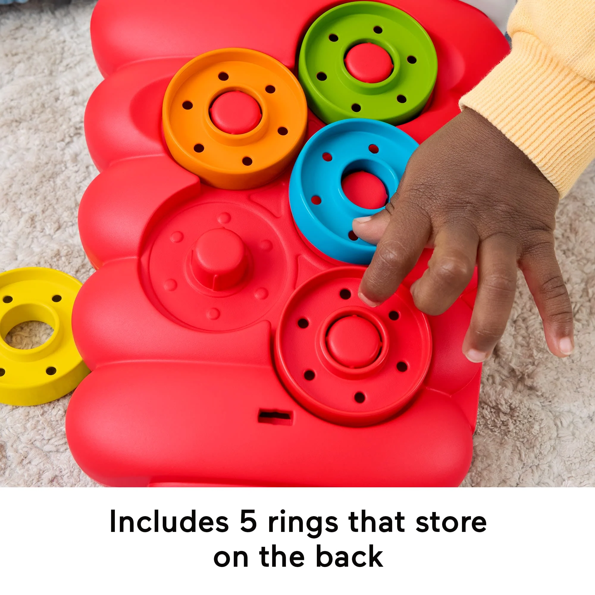 Fisher-Price Drop Through Rock-A-Stack Baby & Toddler Developmental Activity Toy, 5 Coins - Image 5