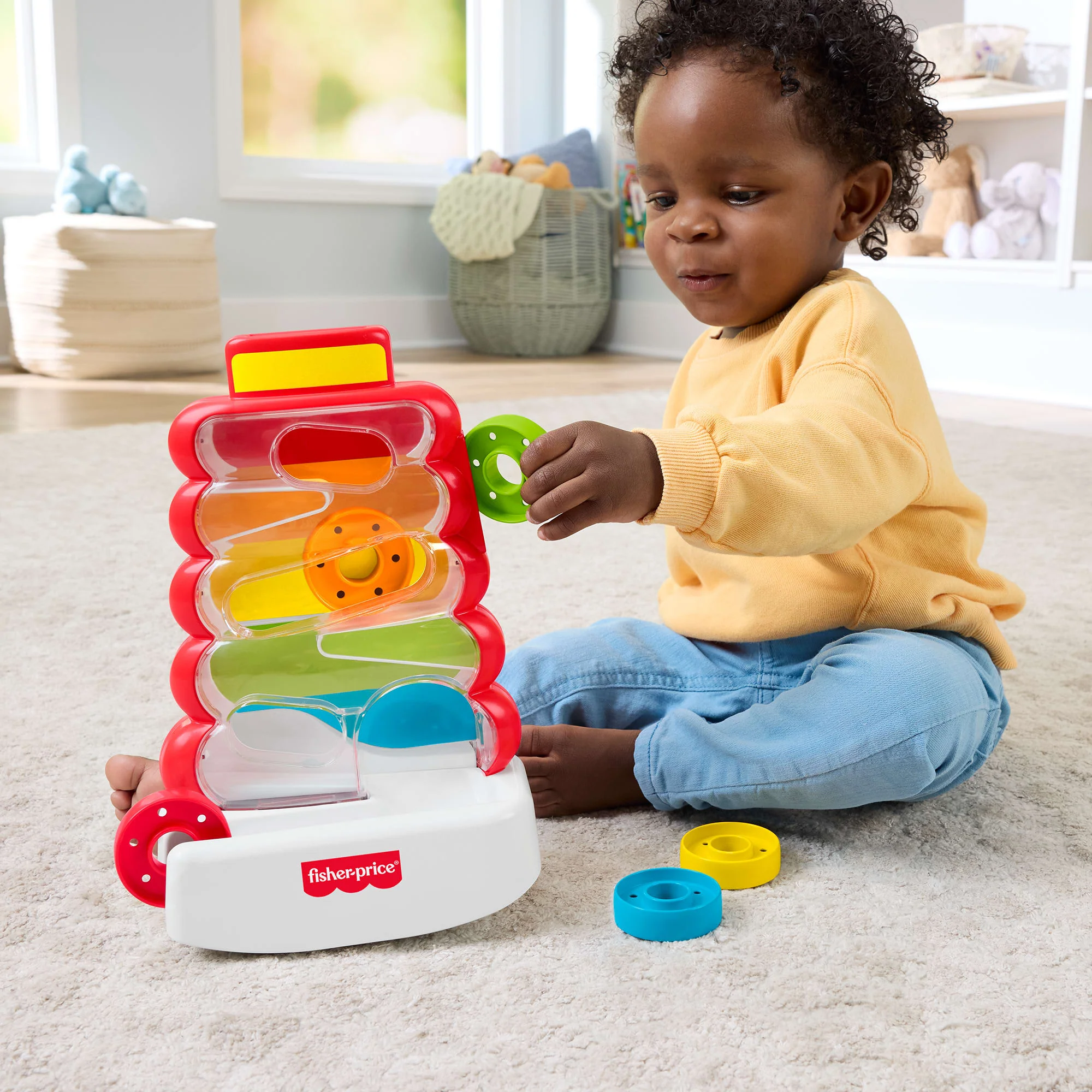 Fisher-Price-Empile-Tout Rigolo-Jouet D’Éveil Avec Jetons à Insérer - Image 2