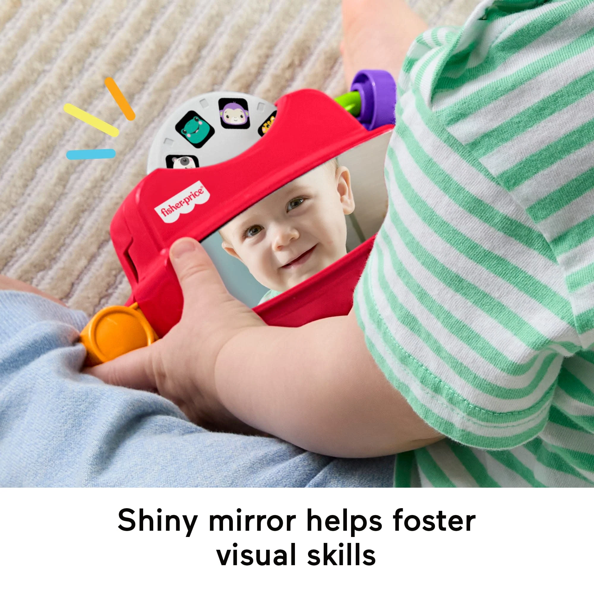 Fisher-Price Fidget Activity Viewer Baby Toy, Fine Motor Skill Developmental Play - Image 3