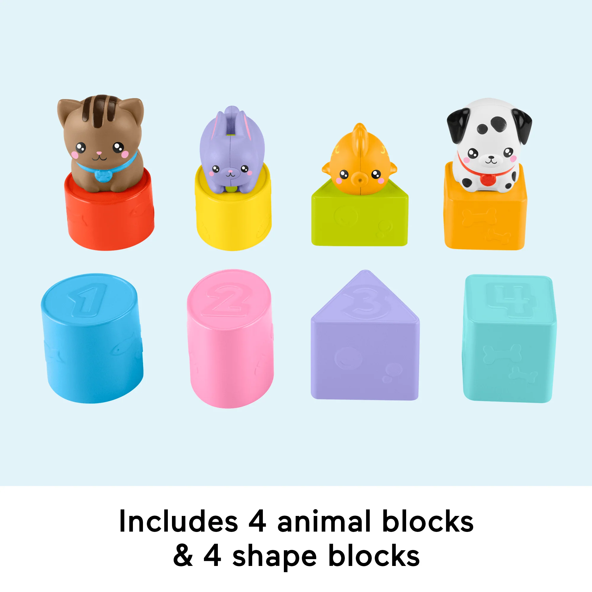 Fisher-Price Fp Pets Sort & Stow Pet Carrier Baby & Toddler Shape Sorting Toy, 8 Blocks - Image 5