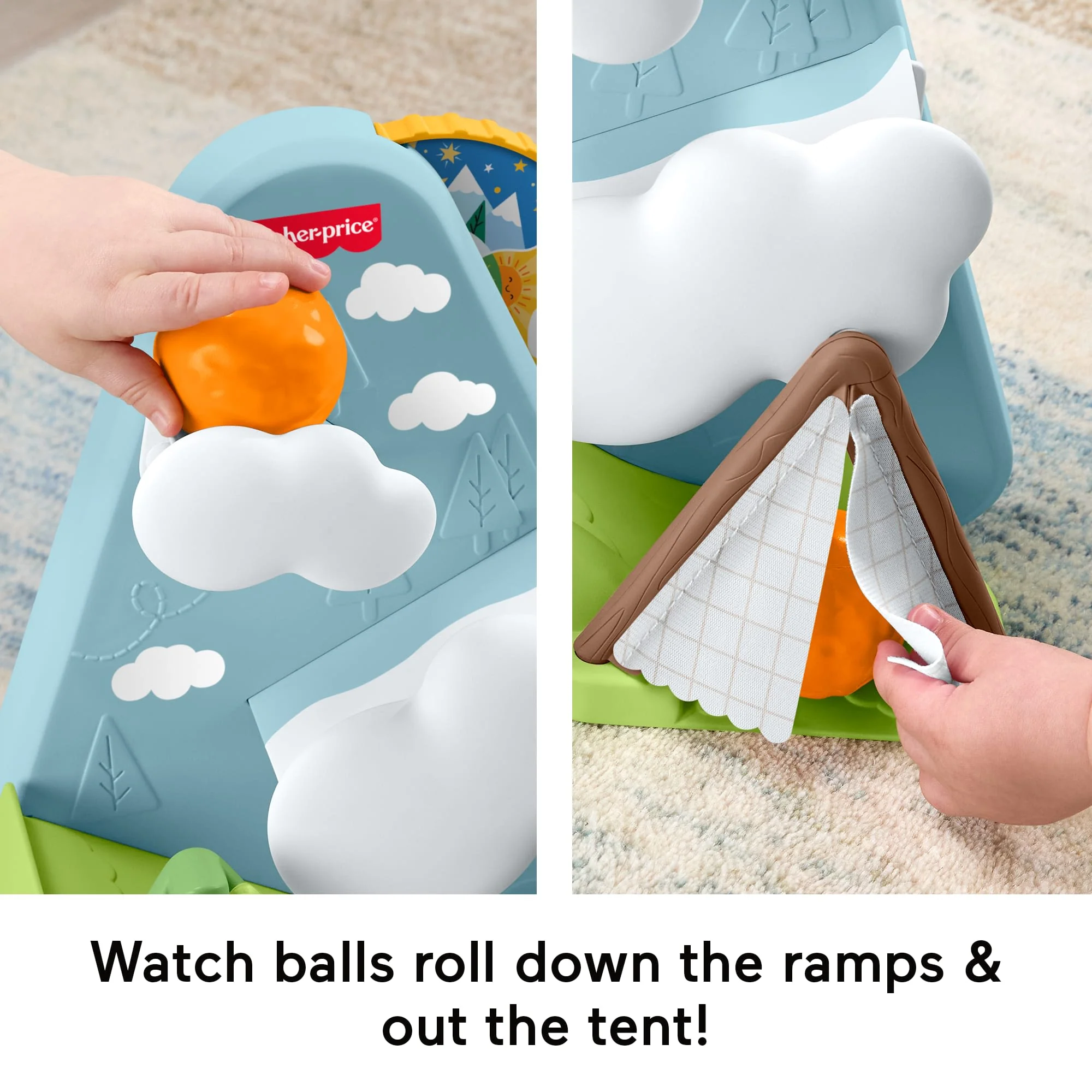Fisher-Price Friendship Forest Ball Drop Mountain Developmental Activity Toy For Baby, 5 Balls - Image 3