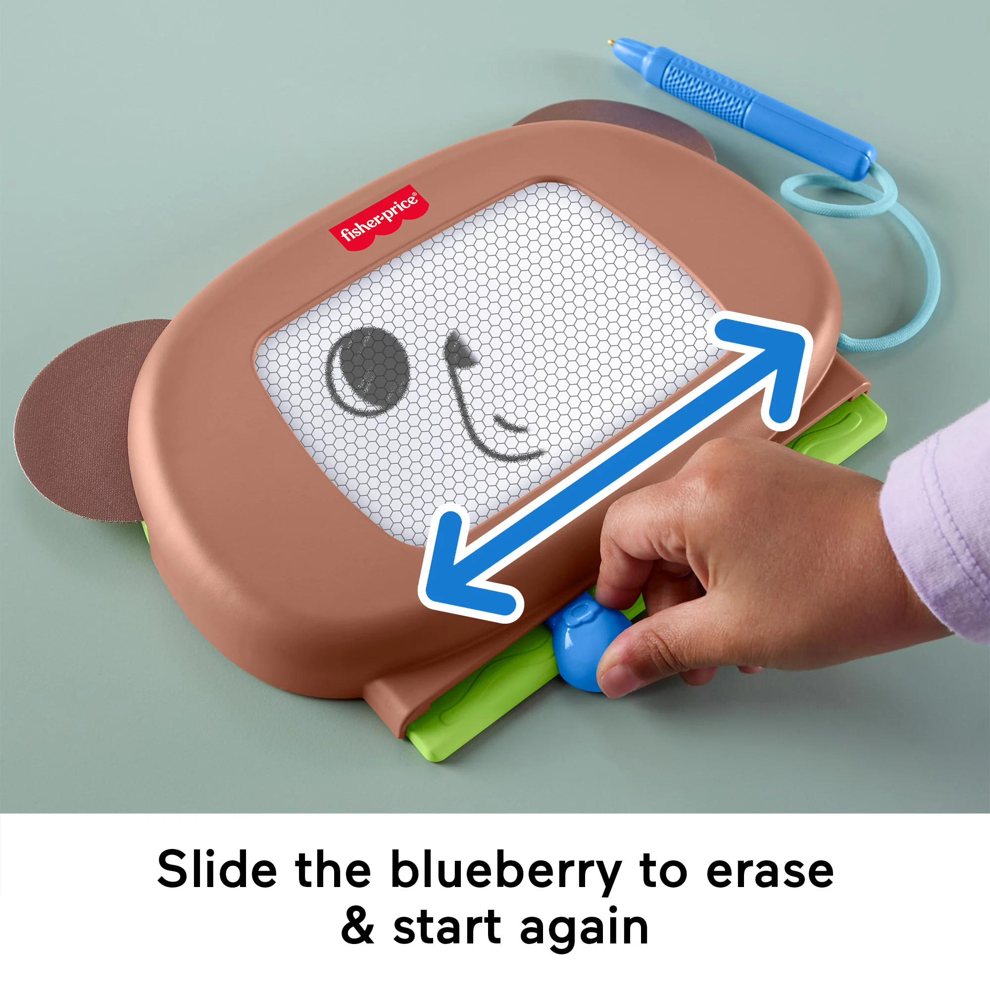Fisher-Price Friendship Forest Doodle Pro Brown Bear, Magnetic Writing & Drawing Tablet For Kids - Image 4