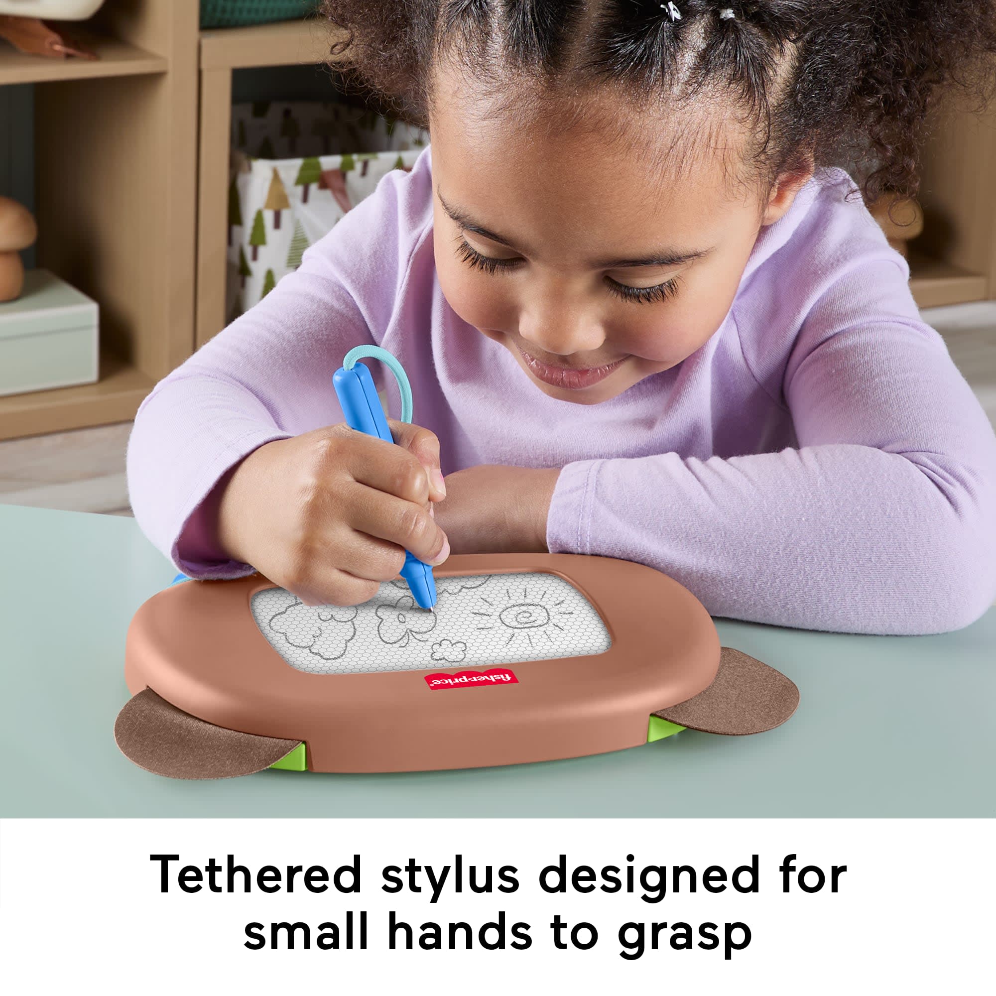 Fisher-Price Friendship Forest Doodle Pro Brown Bear, Magnetic Writing & Drawing Tablet For Kids - Image 5