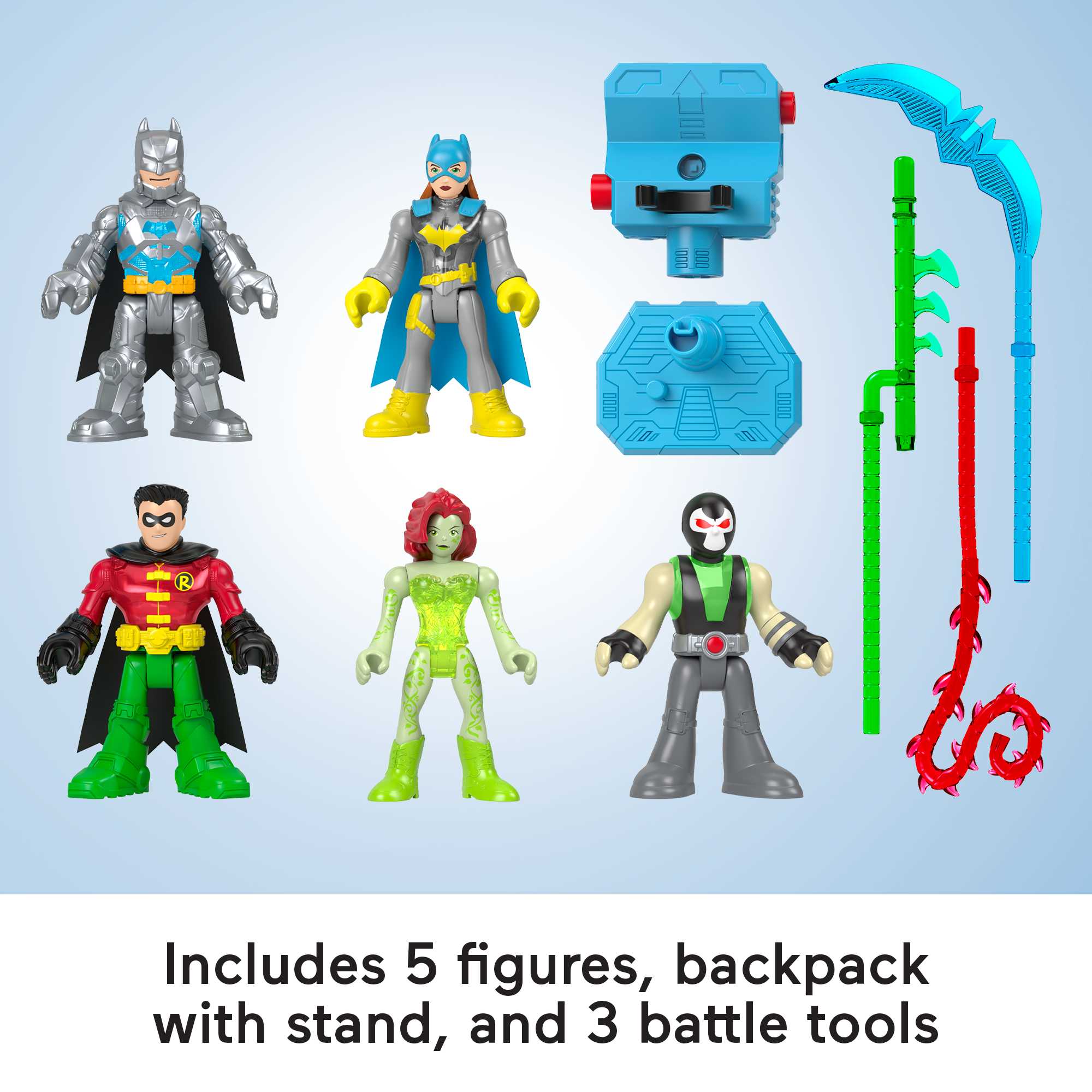 Imaginext DC Super Friends Batman Battle Multipack, 9-Piece Figure Set With Lights For Preschool Kids - Image 5
