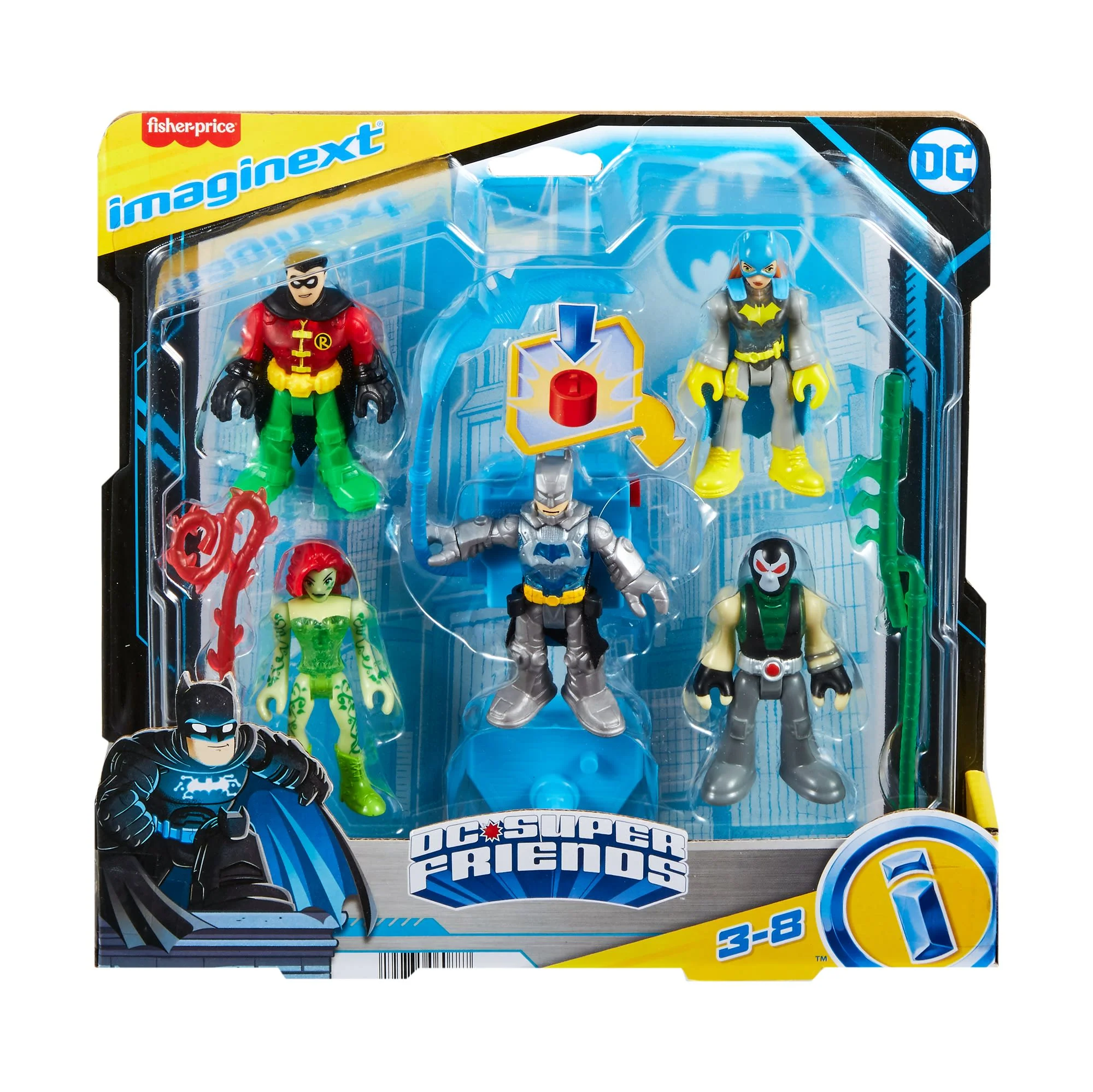 Imaginext DC Super Friends Batman Battle Multipack, 9-Piece Figure Set With Lights For Preschool Kids - Image 6