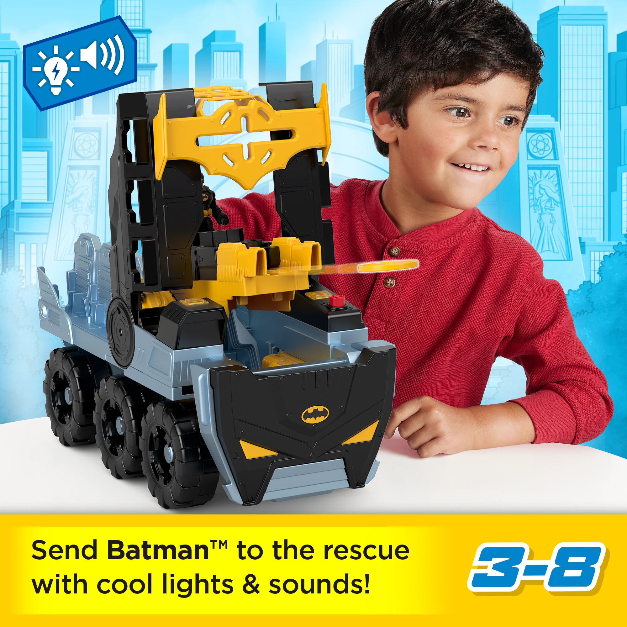 Imaginext DC Super Friends Transforming Bat-Tank With Batman Figure, Lights & Sounds - Image 2