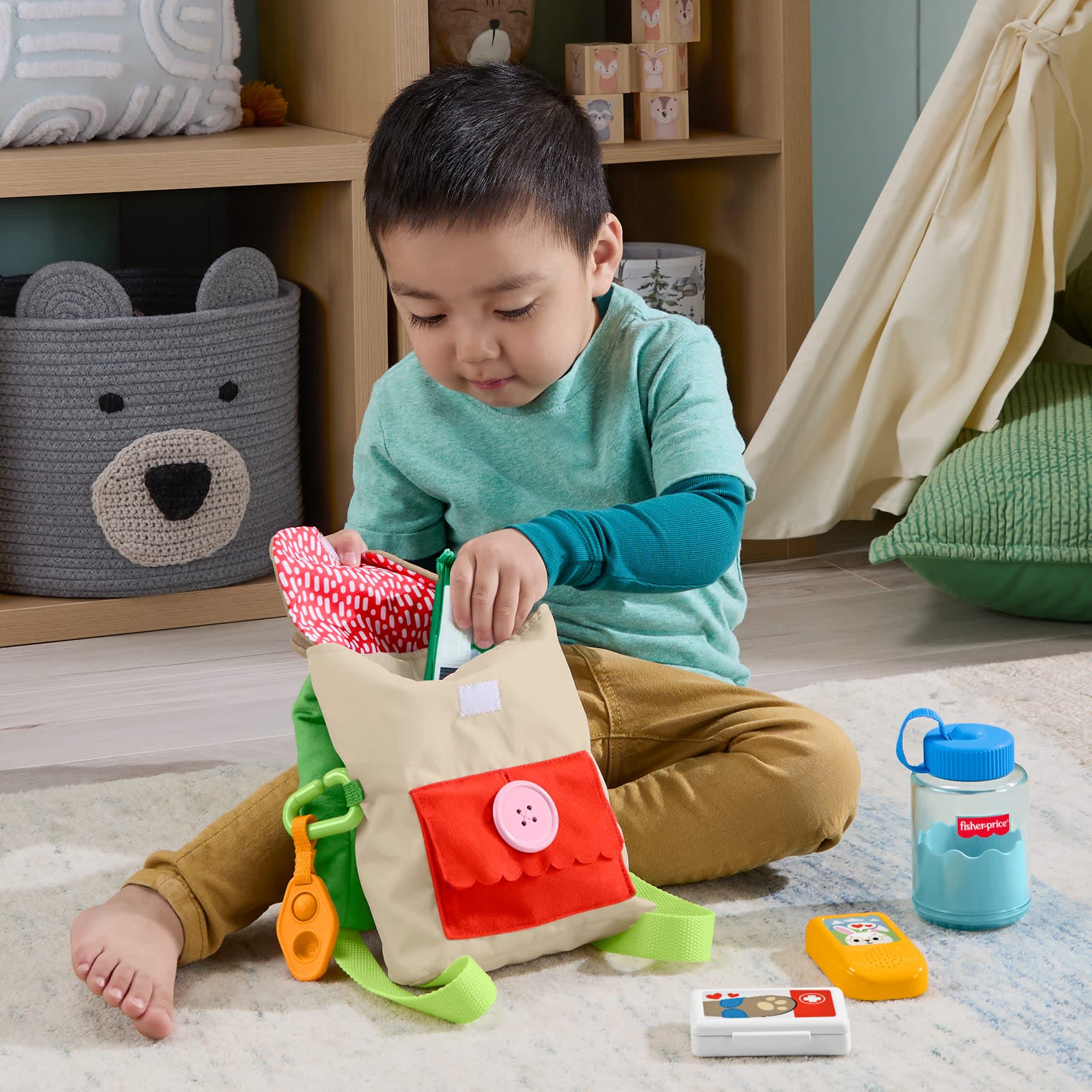 Fisher-Price Infant Juguete para Bebés Mochila para Acampar de Osito - Image 2