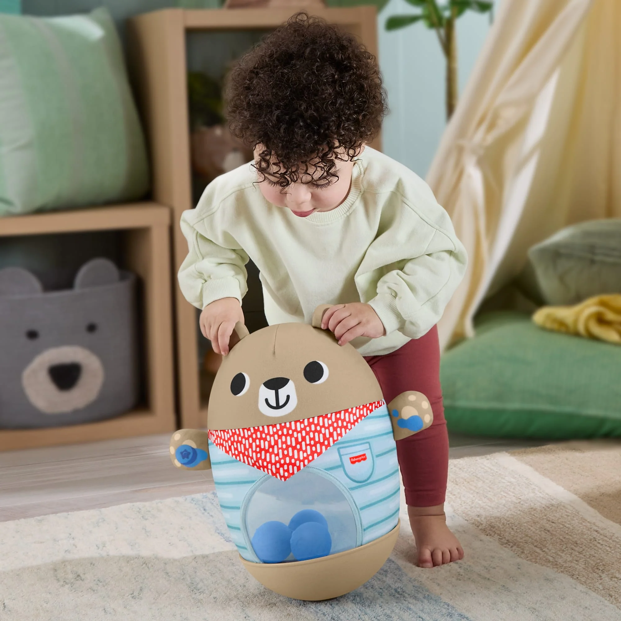 Fisher-Price Infant Juguete para Bebés Oso Empuja y Tambalea - Image 4