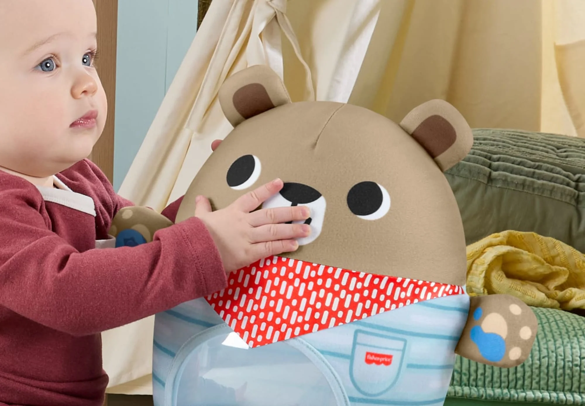 Fisher-Price Infant Juguete para Bebés Oso Empuja y Tambalea - Image 5