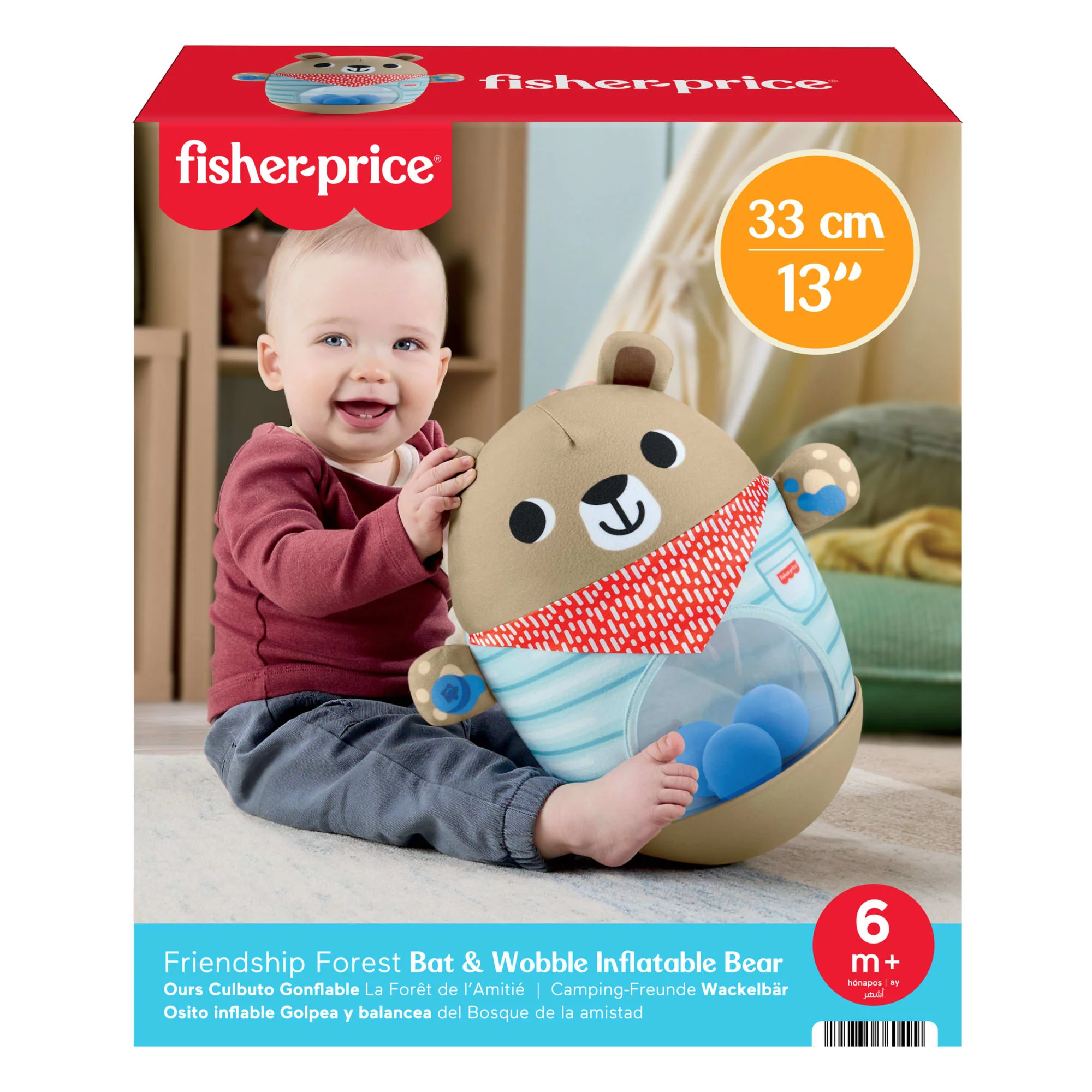Fisher-Price Infant Juguete para Bebés Oso Empuja y Tambalea - Image 6