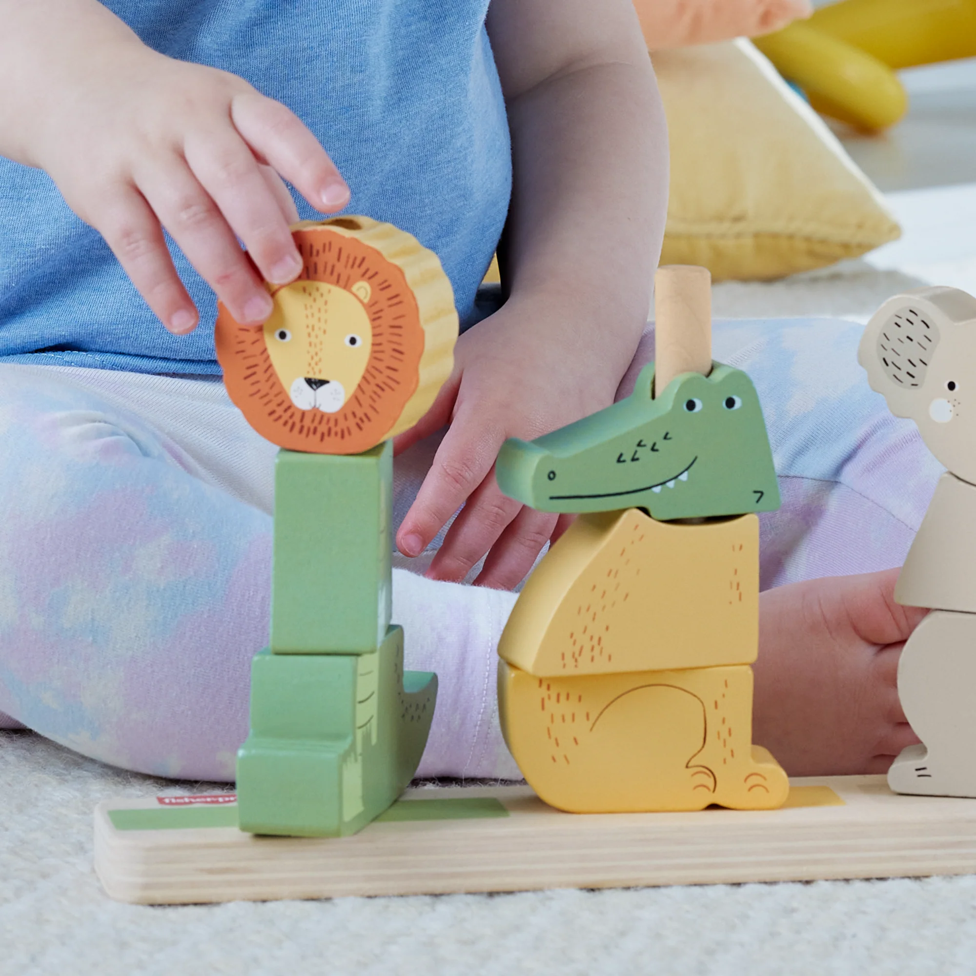 Fisher-Price Juguete para Bebés Animalitos Apilables de Madera - Image 3
