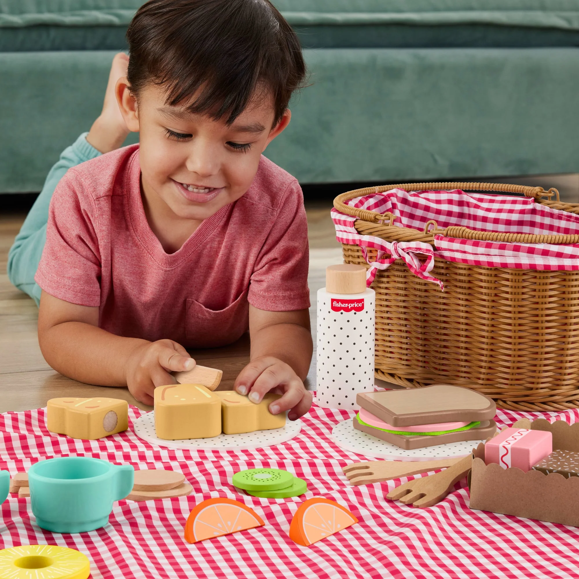 Fisher-Price Juguete para Bebés Canasta de Picnic de Madera - Image 2