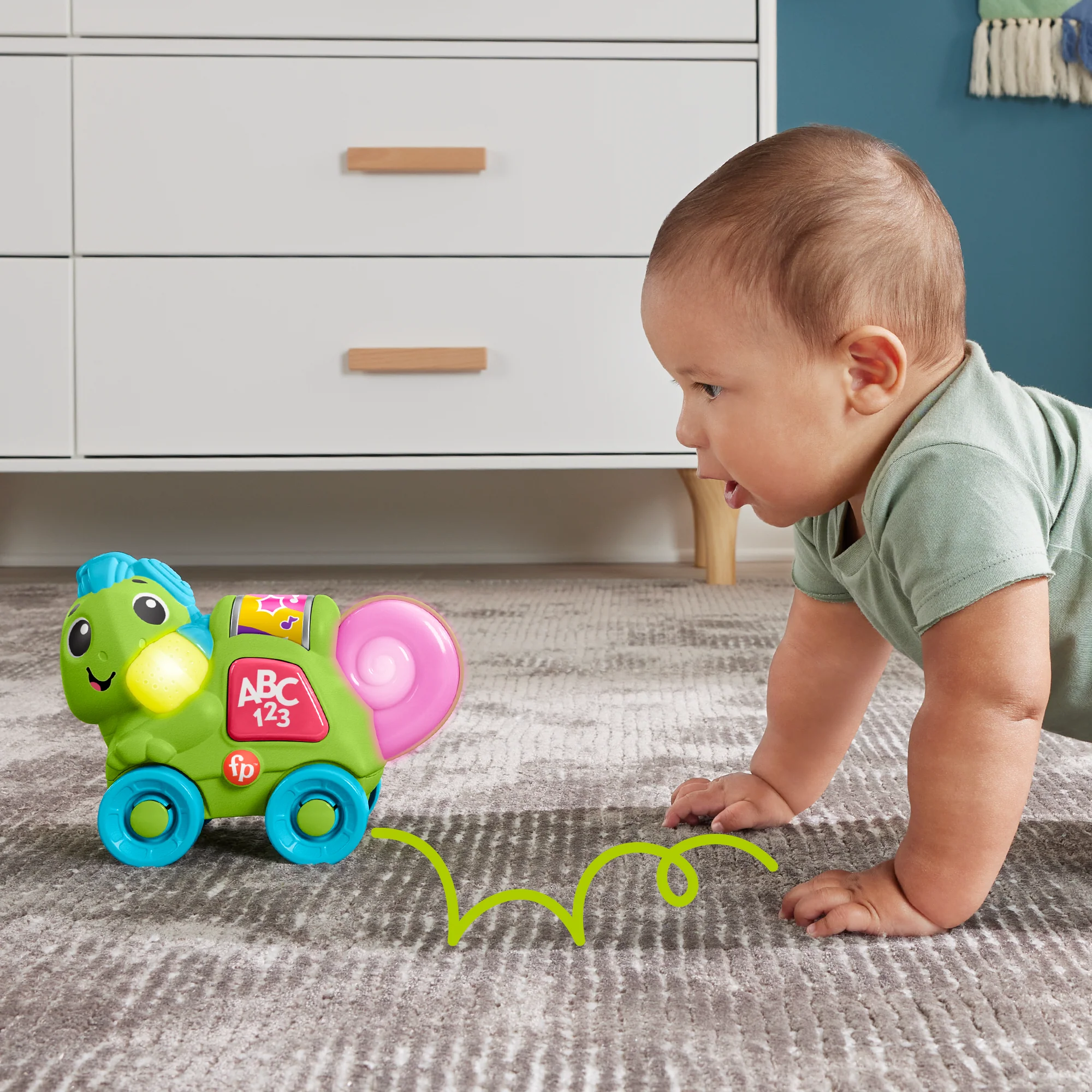 Fisher-Price Juguete para Bebés Escuadrón Musical Camaleón Gatea Conmigo - Image 2