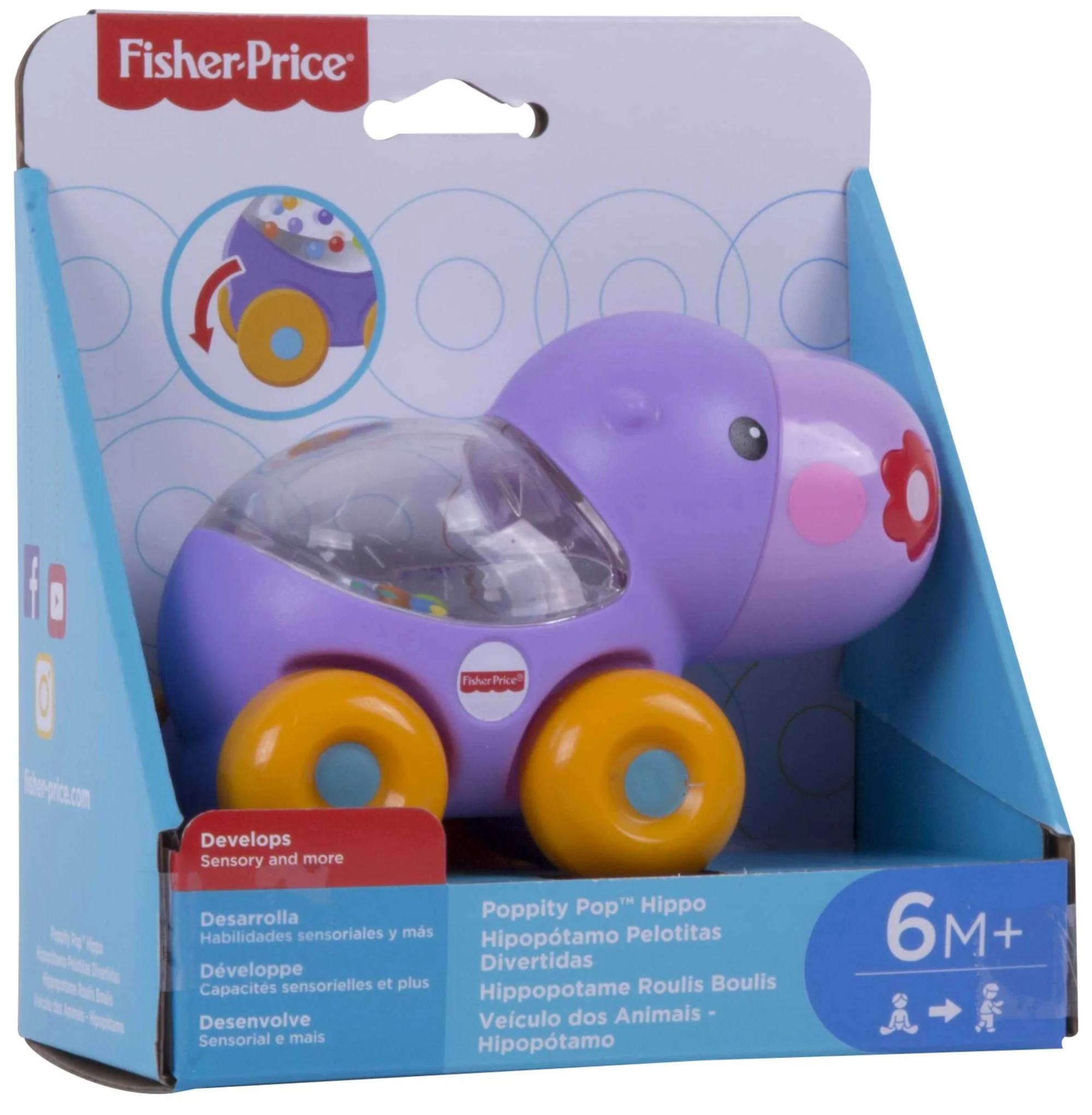 Fisher-Price Juguete para Bebés Hipopótamo Pelotitas Divertidas - Image 2