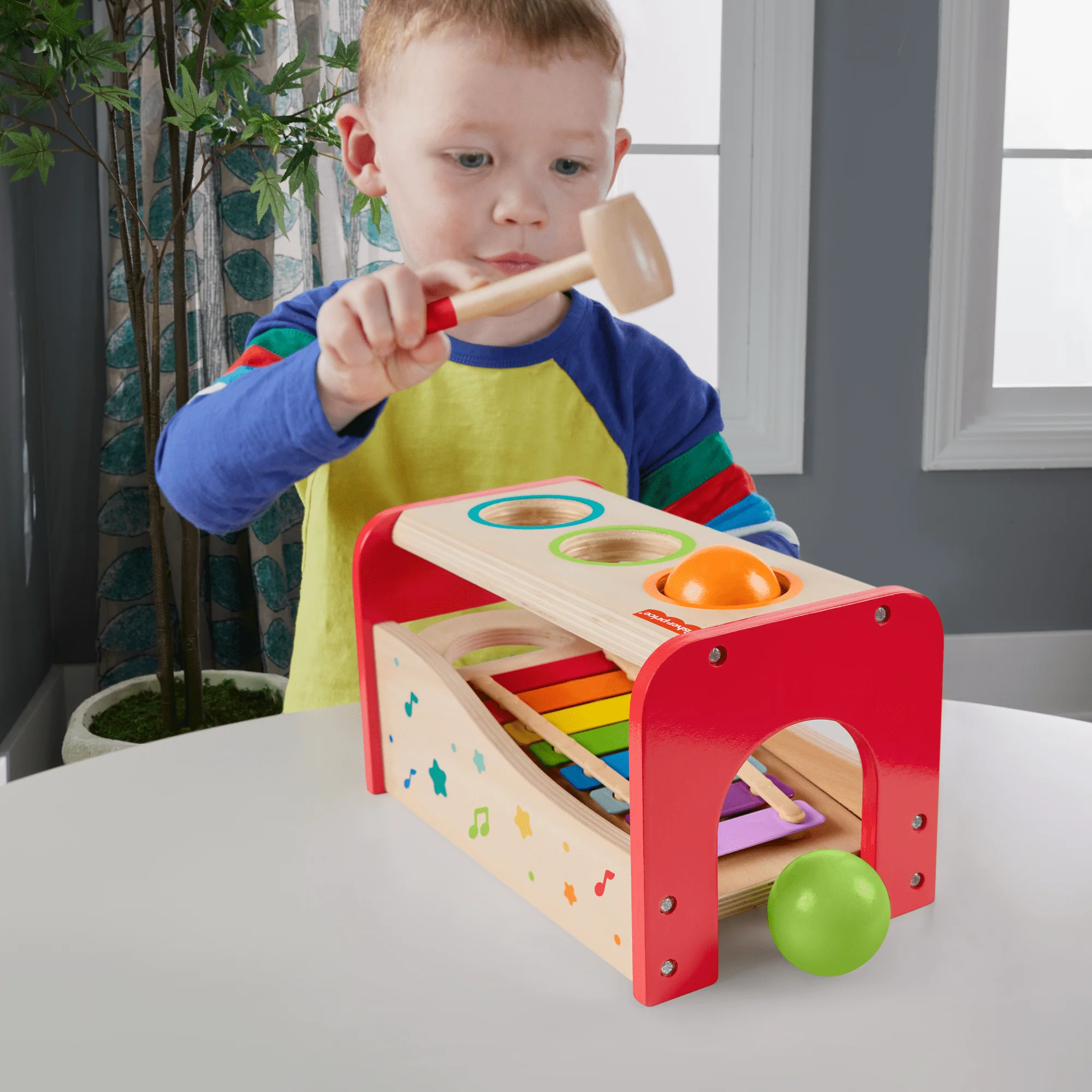 Fisher-Price Juguete para Bebés Mesita de Actividades Sorpresa de Madera - Image 2