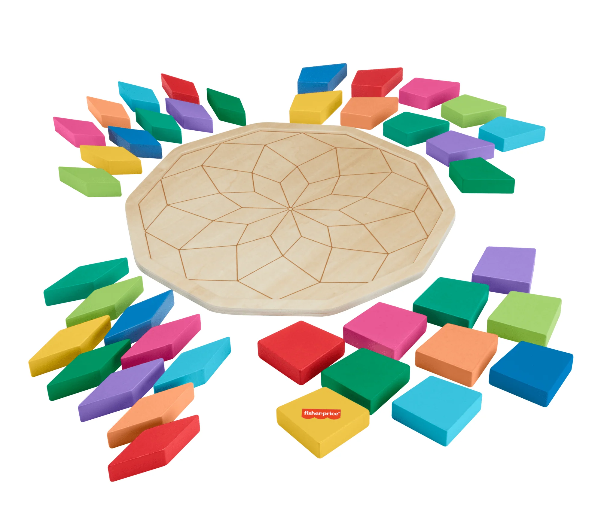 Fisher-Price Juguete para Bebés Rompecabezas Geométrico Mandala de Madera - Image 5