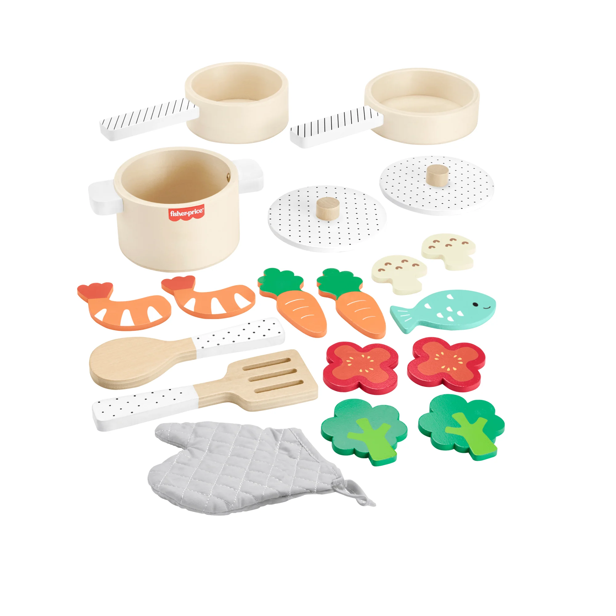 Fisher-Price Juguete para Bebés Set de Ollas y Sartenes de Madera - Image 5