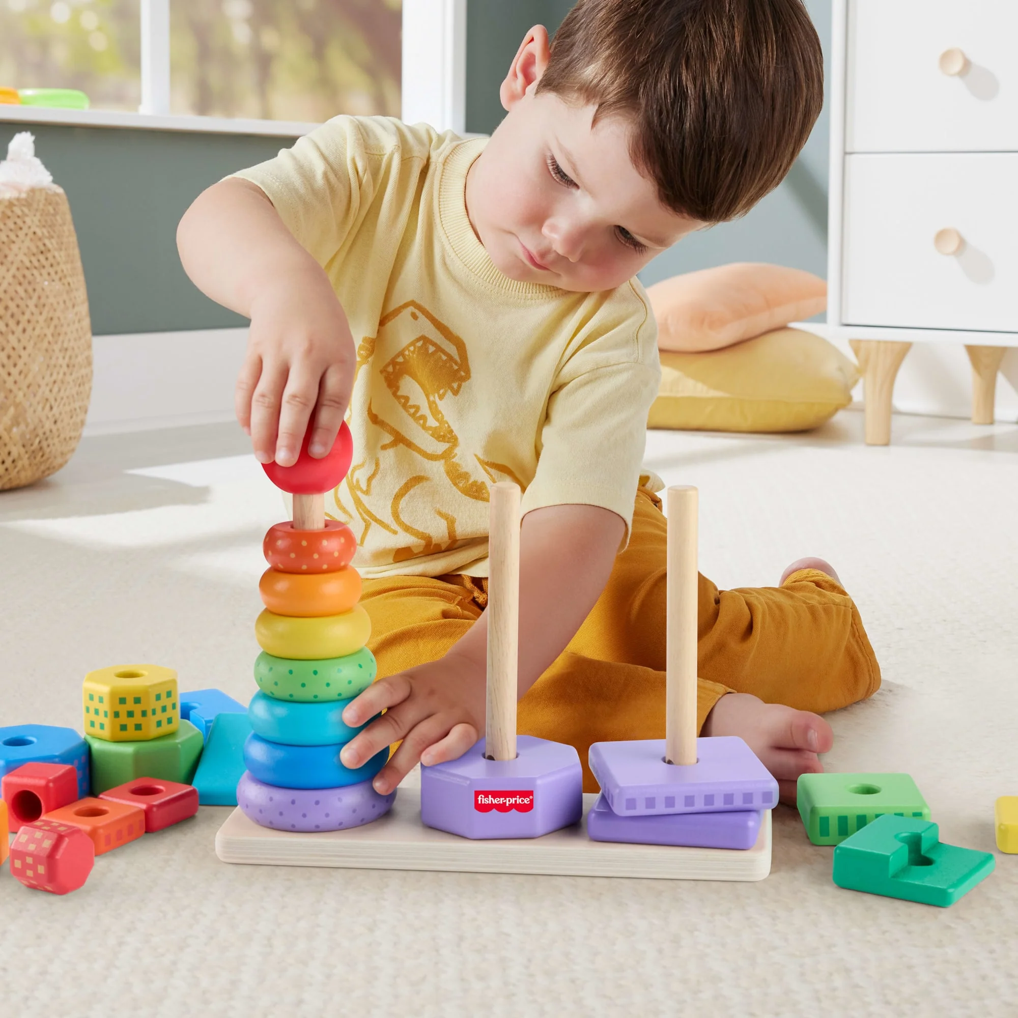Fisher-Price Juguete para Bebés Torres de Actividades de Madera - Image 2