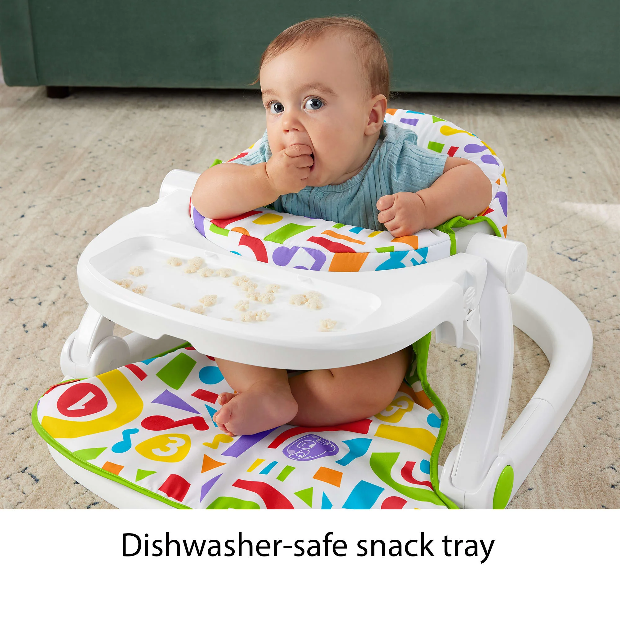 Fisher-Price Kick & Play Deluxe Sit-Me-Up Seat Portable Chair & Learning Toy For Baby & Toddler - Image 4