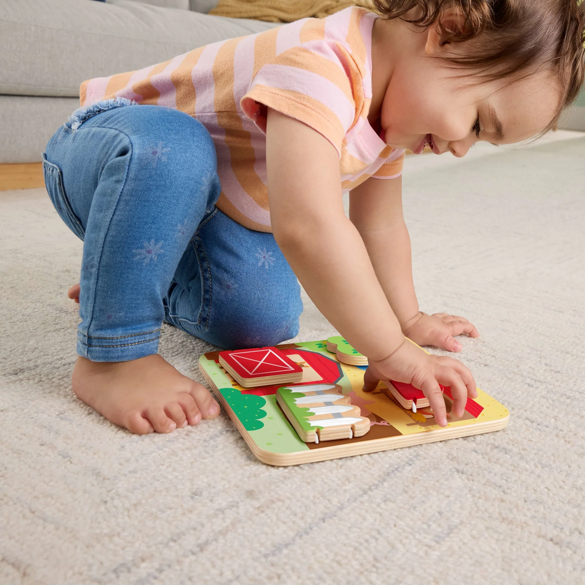 Fisher-Price-La Planche en Bois des Animaux de La Ferme-Pour Bébé - Image 2