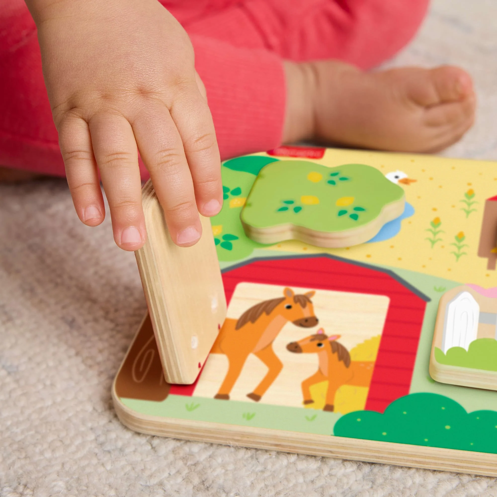 Fisher-Price-La Planche en Bois des Animaux de La Ferme-Pour Bébé - Image 3