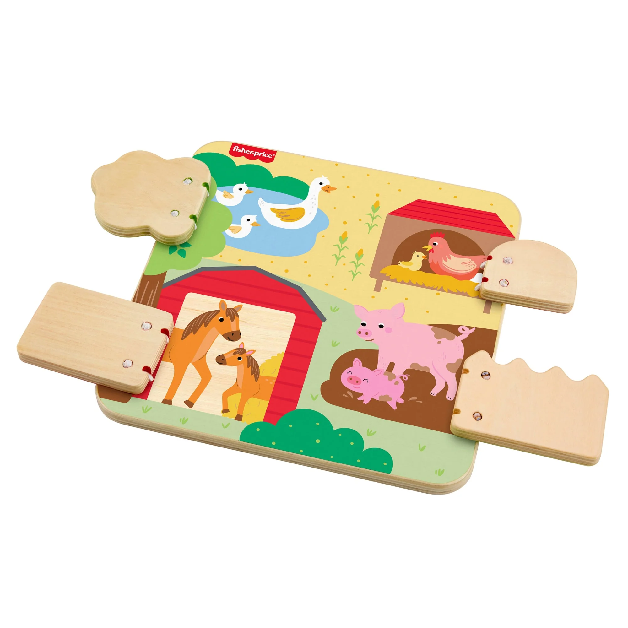 Fisher-Price-La Planche en Bois des Animaux de La Ferme-Pour Bébé - Image 4