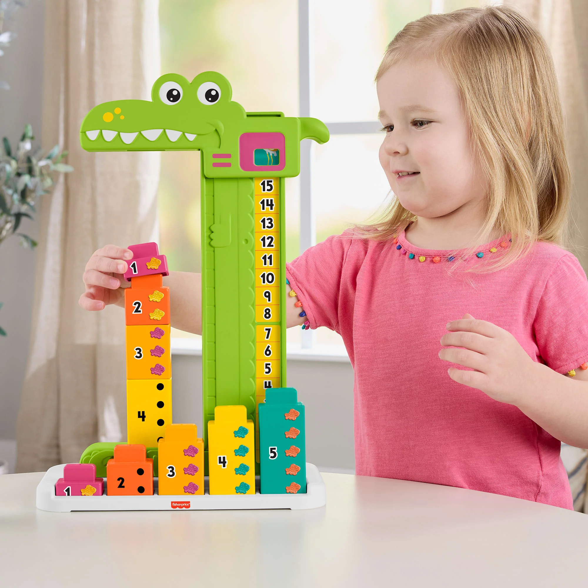Fisher-Price  L’Alligator des Additions. 10 Blocs à Empiler - Image 2