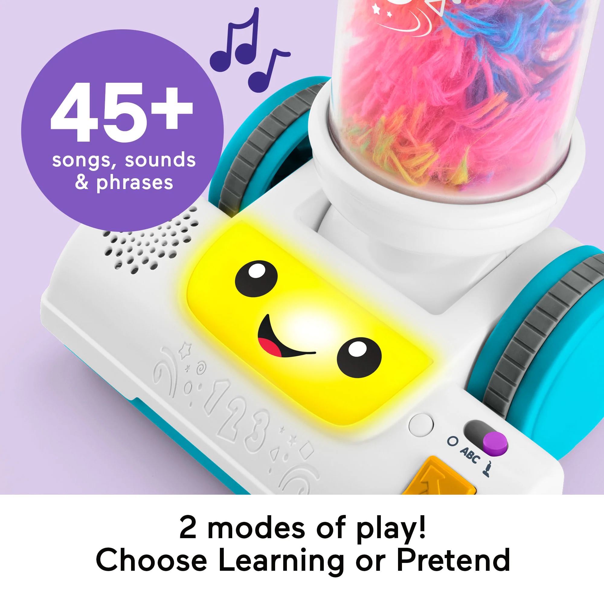 Fisher-Price Laugh & Learn 2-in-1 Vacuum Toddler Electronic Learning Toy With Lights & Music - Image 5