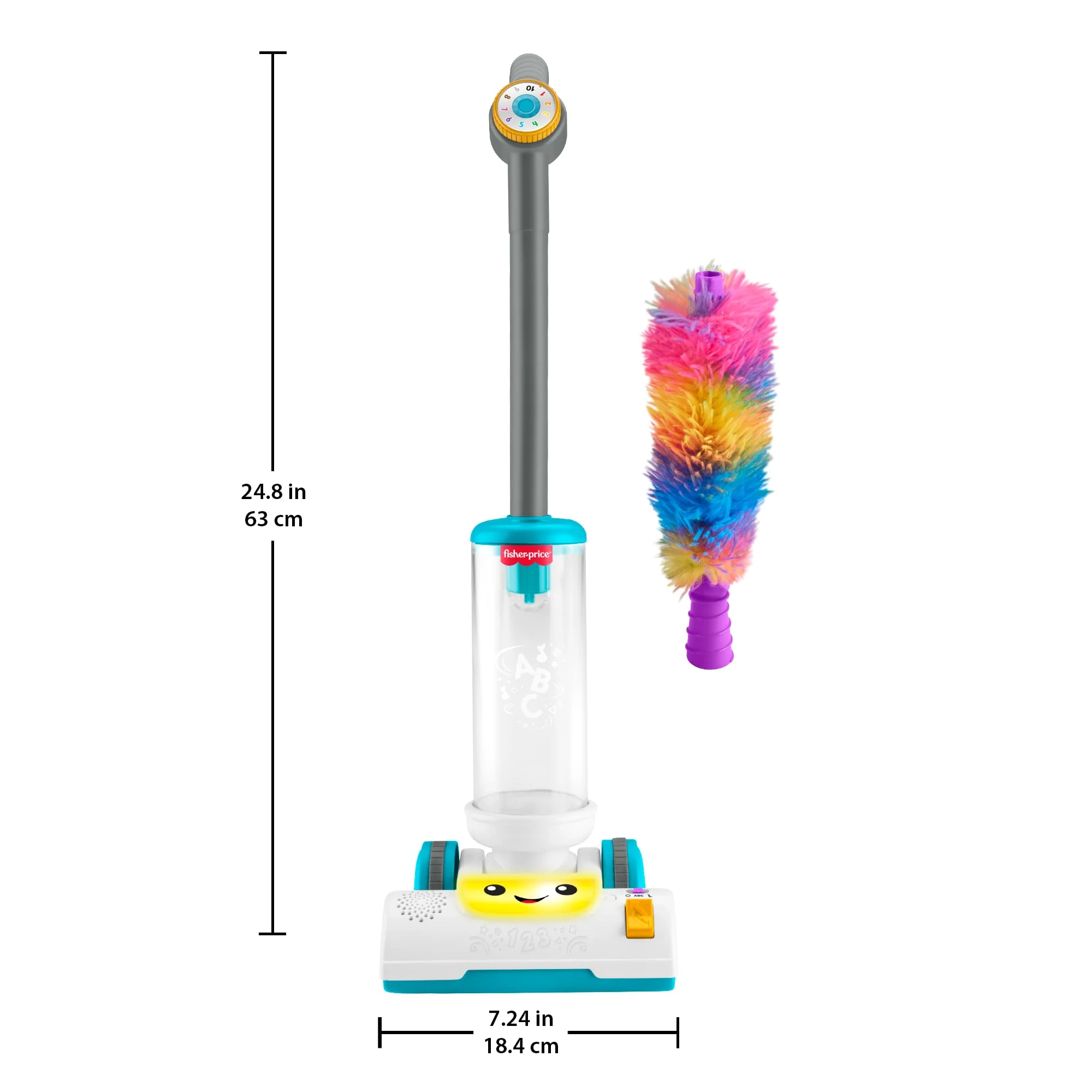 Fisher-Price Laugh & Learn 2-in-1 Vacuum Toddler Electronic Learning Toy With Lights & Music - Image 6