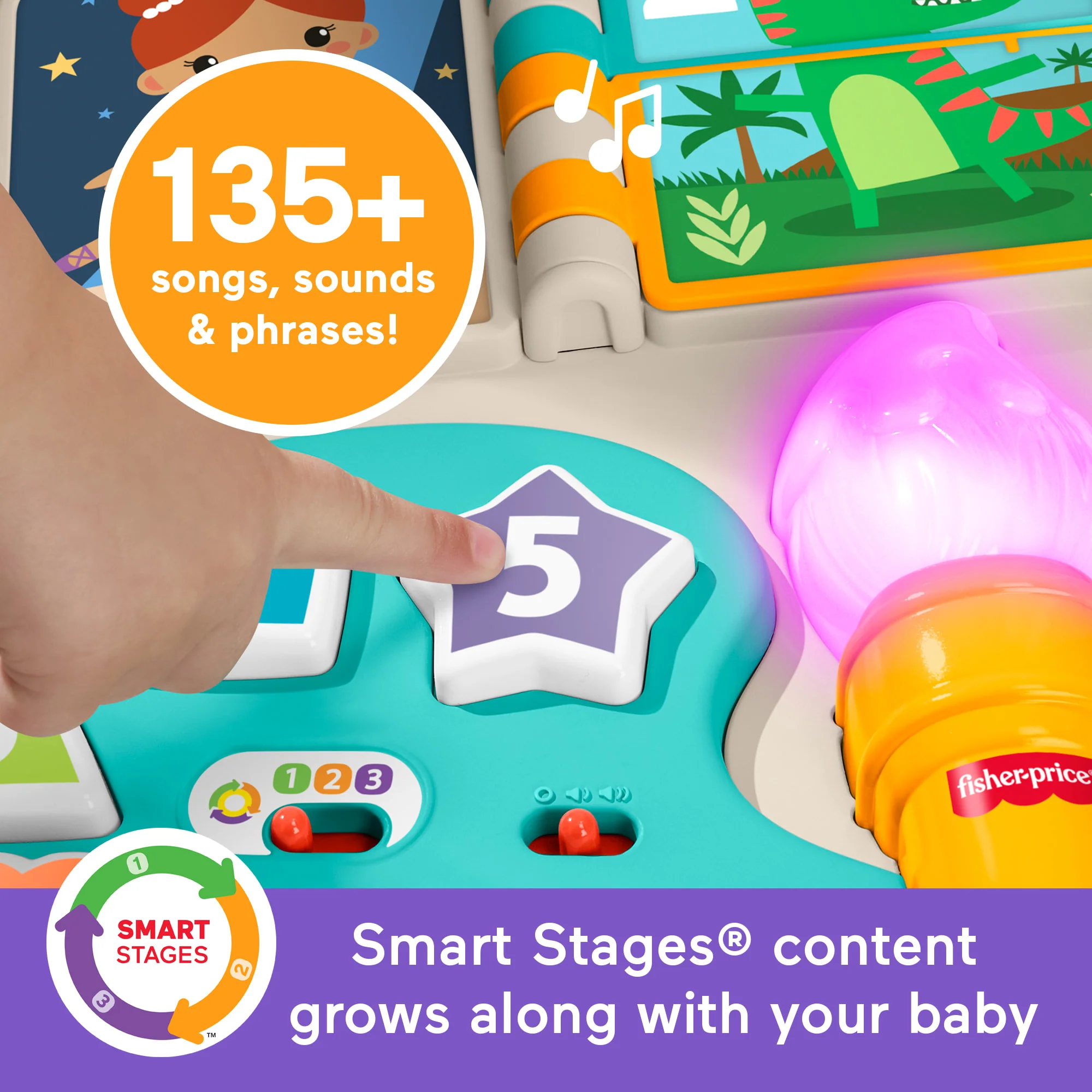 Fisher-Price 4-in-1 Activity Table & Easel, Baby & Toddler Electronic Learning Toy, Multilanguage Version - Image 3