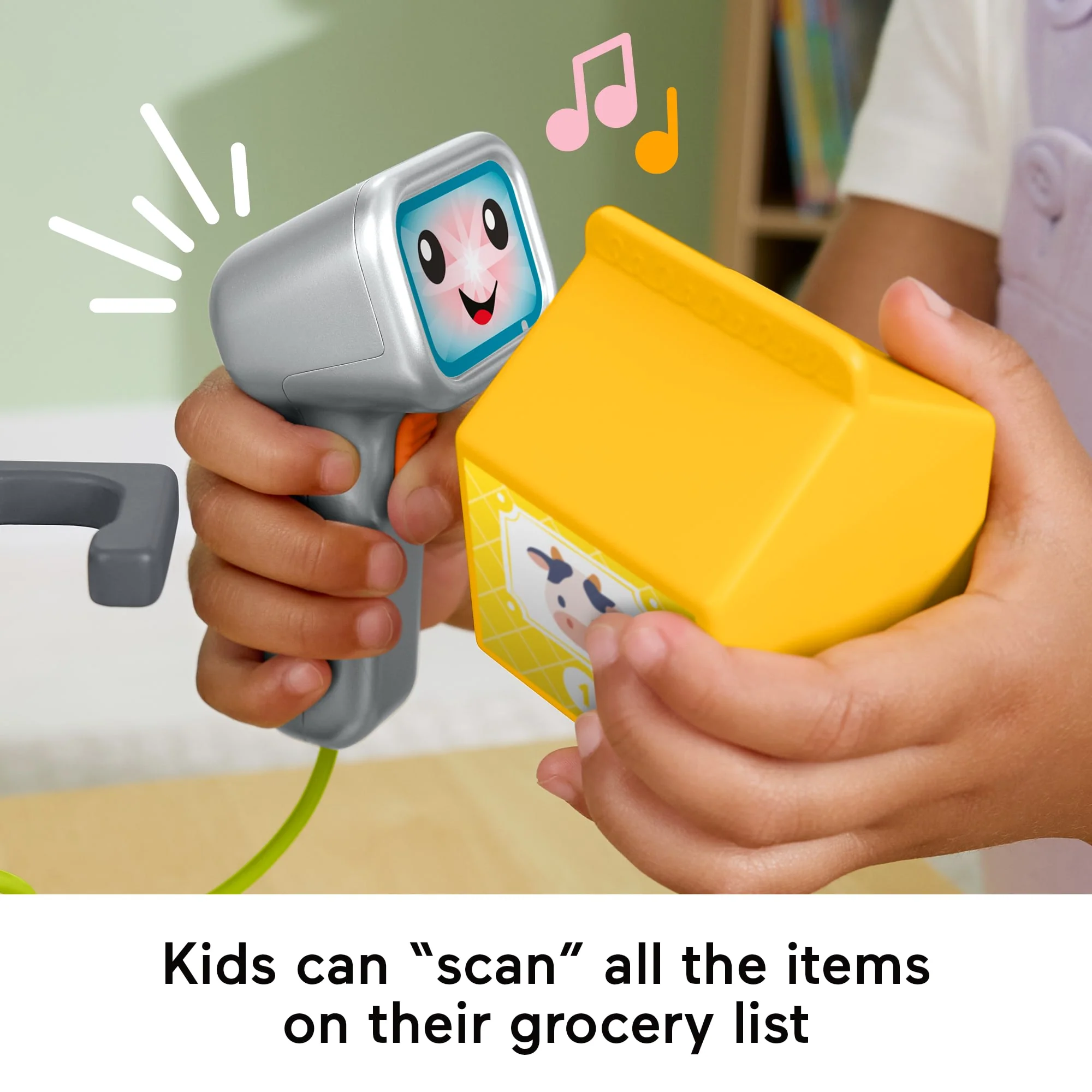 Fisher-Price Laugh & Learn Count & Shop Cash Register Electronic Toddler Learning Toy, Multilanguage Version - Image 3