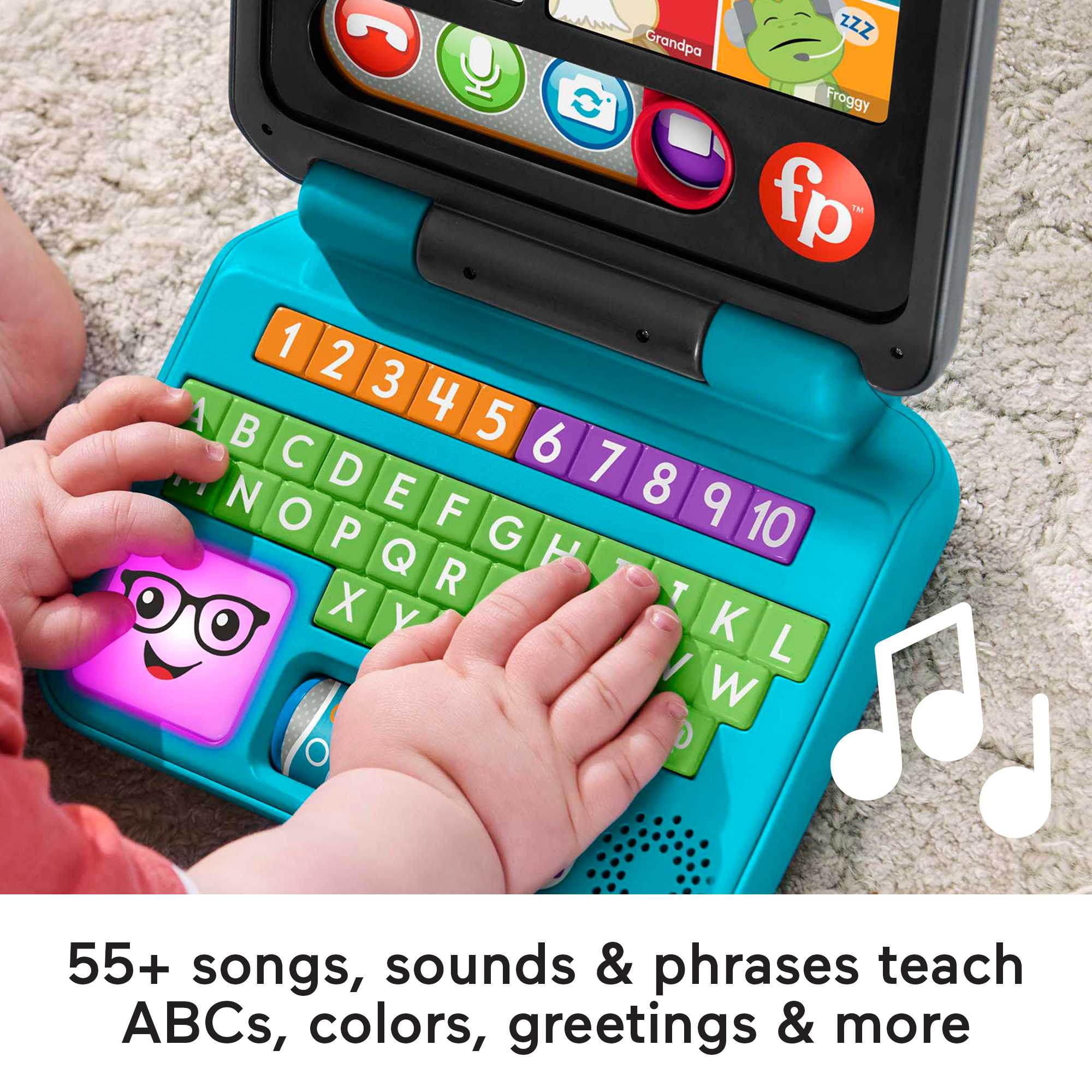 Fisher-Price Laugh & Learn Let's Connect Laptop Electronic Baby Toy - French Version - Image 3