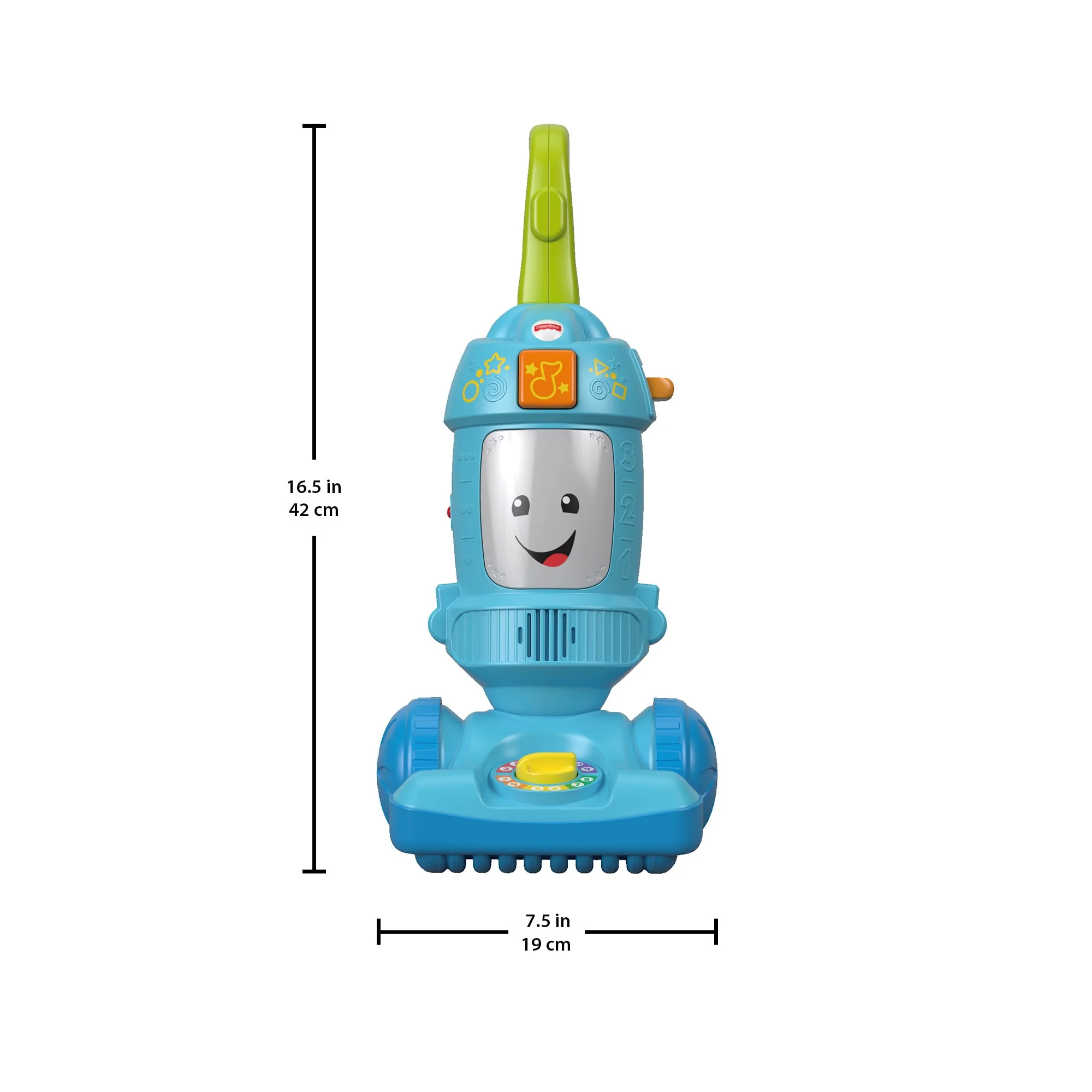 Fisher-Price Laugh & Learn Light-Up Learning Vacuum Electronic Toddler Push Toy - Image 3