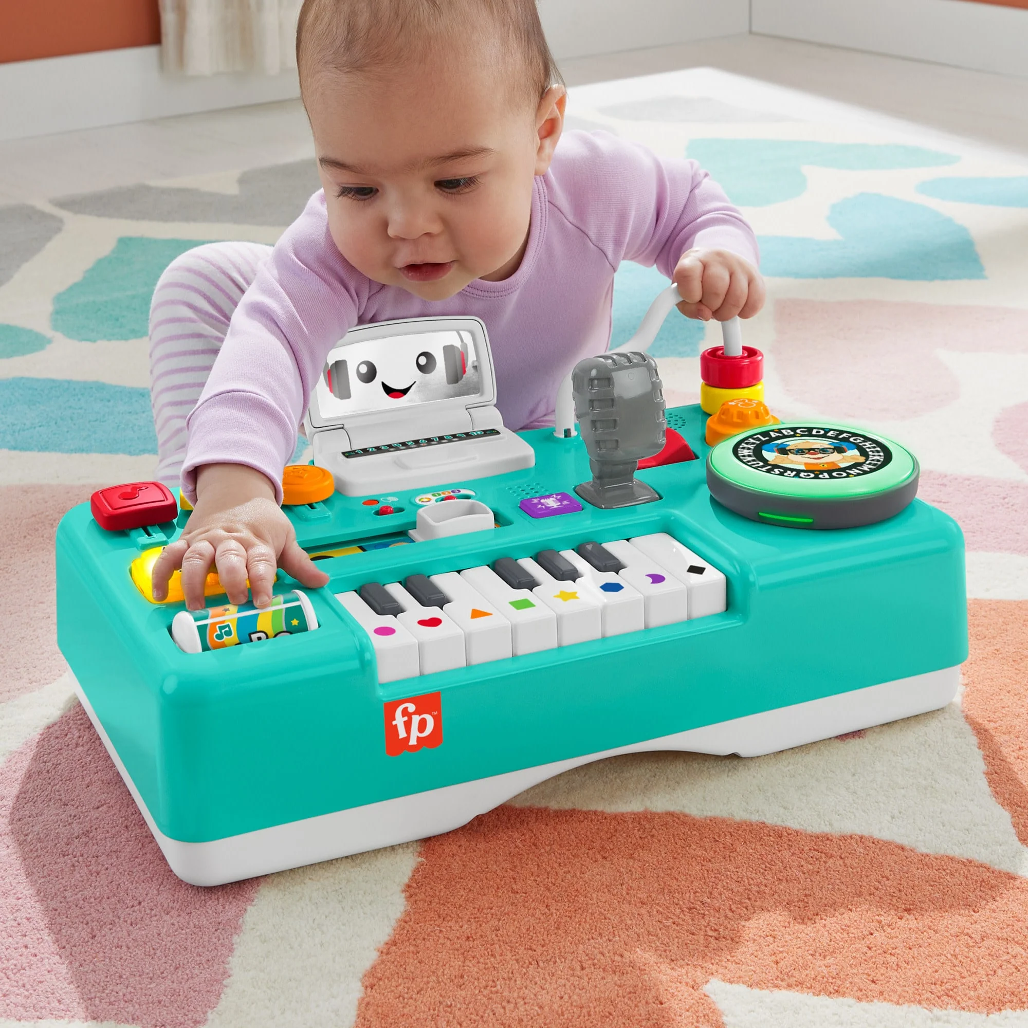Fisher-Price Laugh & Learn Mix & Learn DJ Table Musical Learning Toy For Baby & Toddler, Multi-Language Version - Image 5