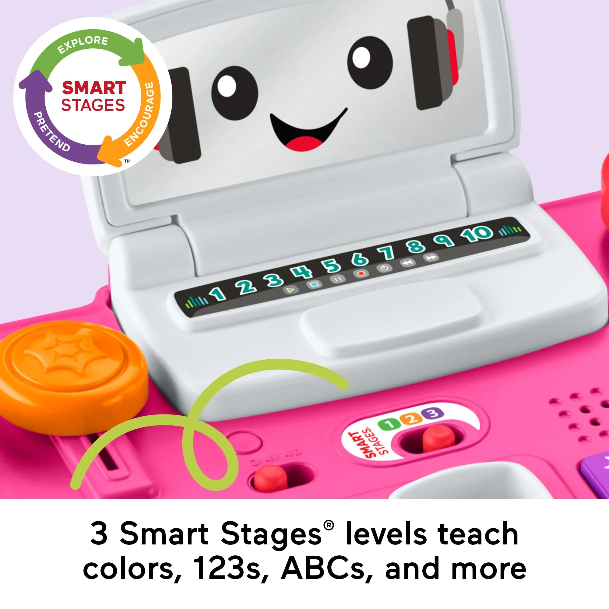 Fisher-Price Laugh & Learn Mix & Learn DJ Table, Baby & Toddler Musical Learning Toy, Pink - Image 4