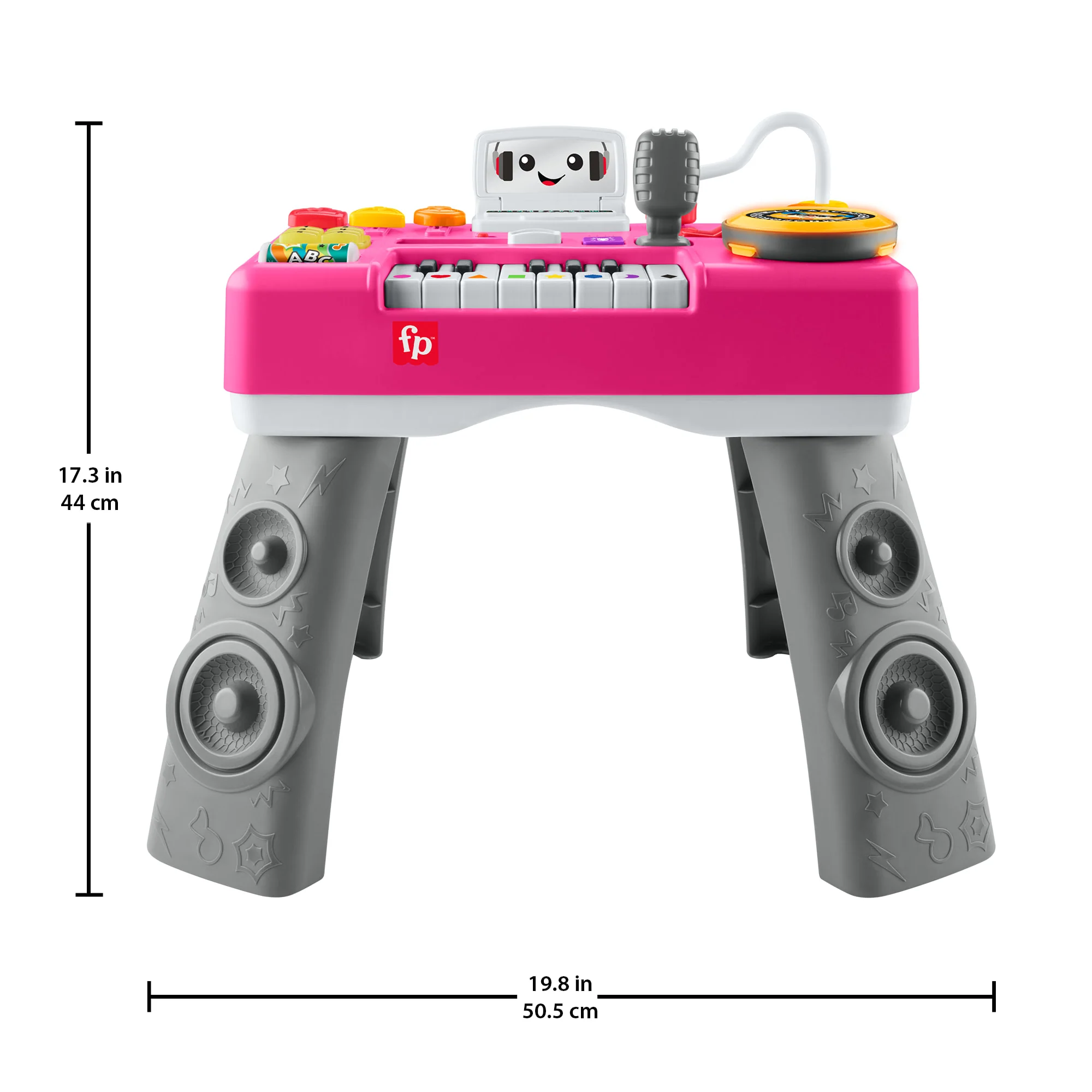 Fisher-Price Laugh & Learn Mix & Learn DJ Table, Baby & Toddler Musical Learning Toy, Pink - Image 6