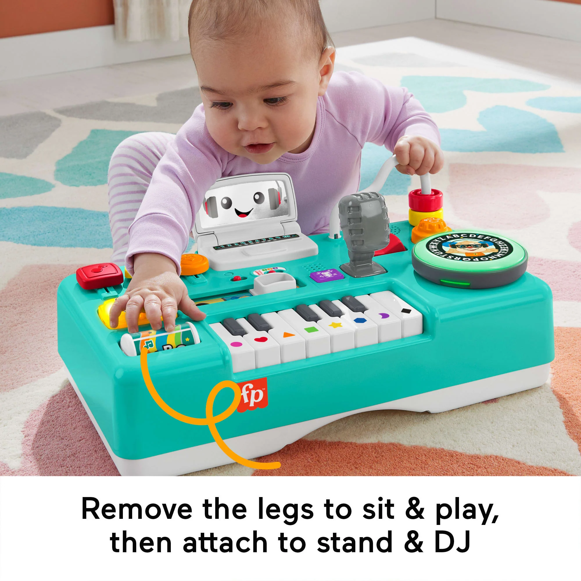 Fisher-Price Laugh & Learn Mix & Learn DJ Table Musical Learning Toy For Baby & Toddler, Multilanguage Version - Image 5