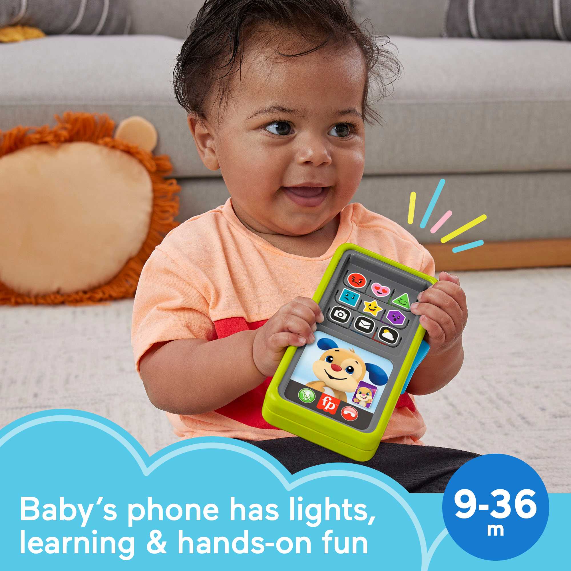 Fisher-Price Laugh & Learn Musical Toy Phone, 2-in-1 Slide To Learn Smartphone For Baby To Toddler - English & French Version - Image 2