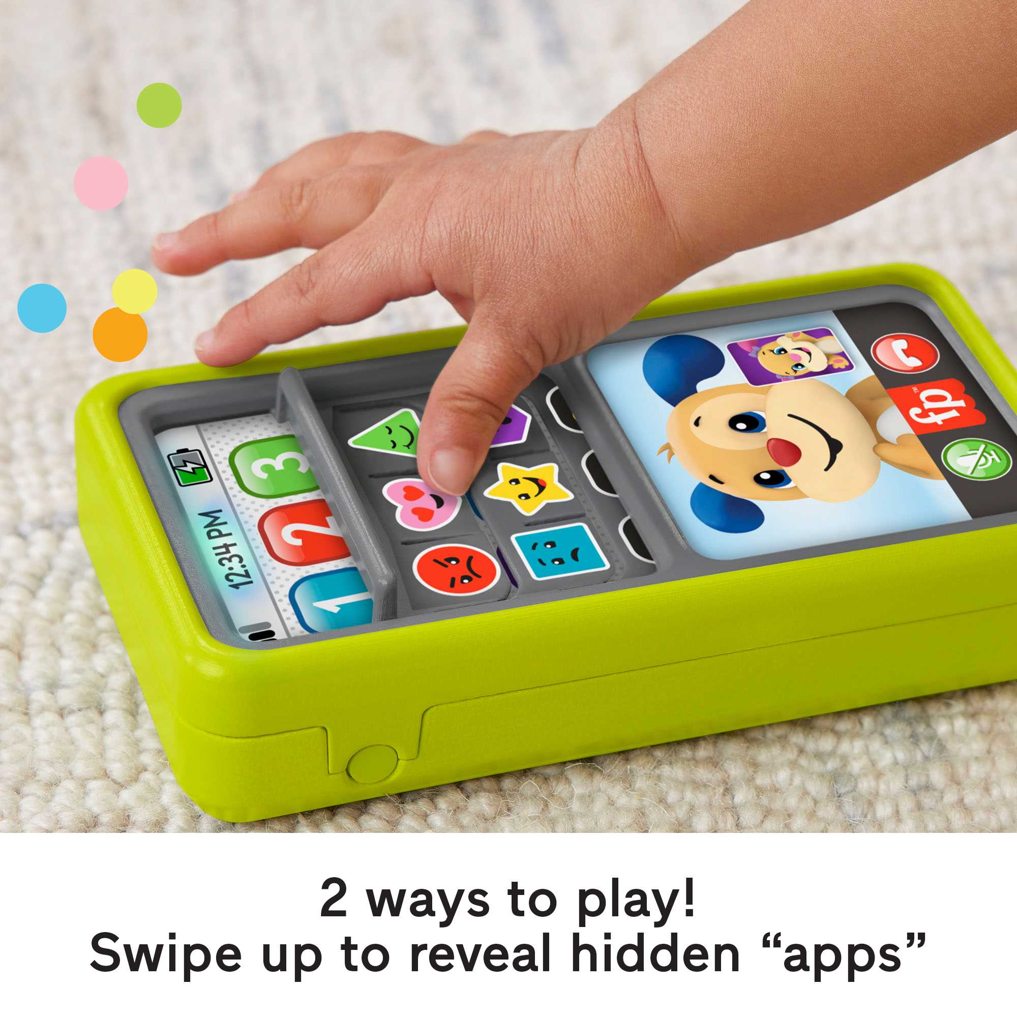 Fisher-Price Laugh & Learn Musical Toy Phone, 2-in-1 Slide To Learn Smartphone For Baby To Toddler - English & French Version - Image 4
