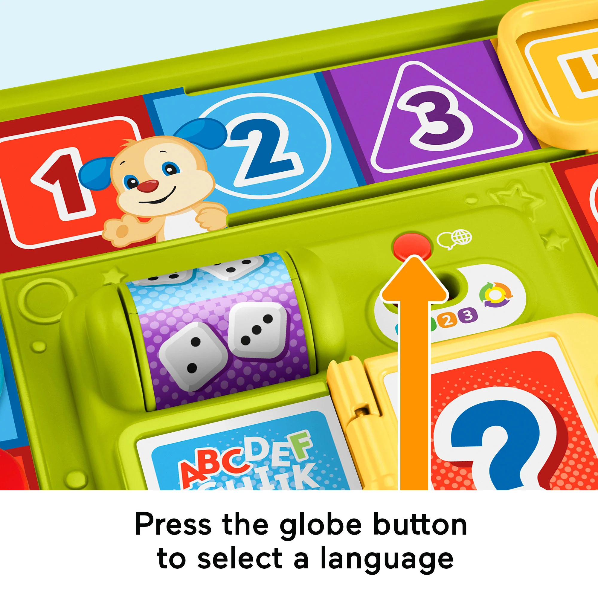 Fisher-Price Pretend Board Game Baby Toy With Music, Laugh & Learn Puppy's Game Activity Board, Multi-Language Version - Image 3