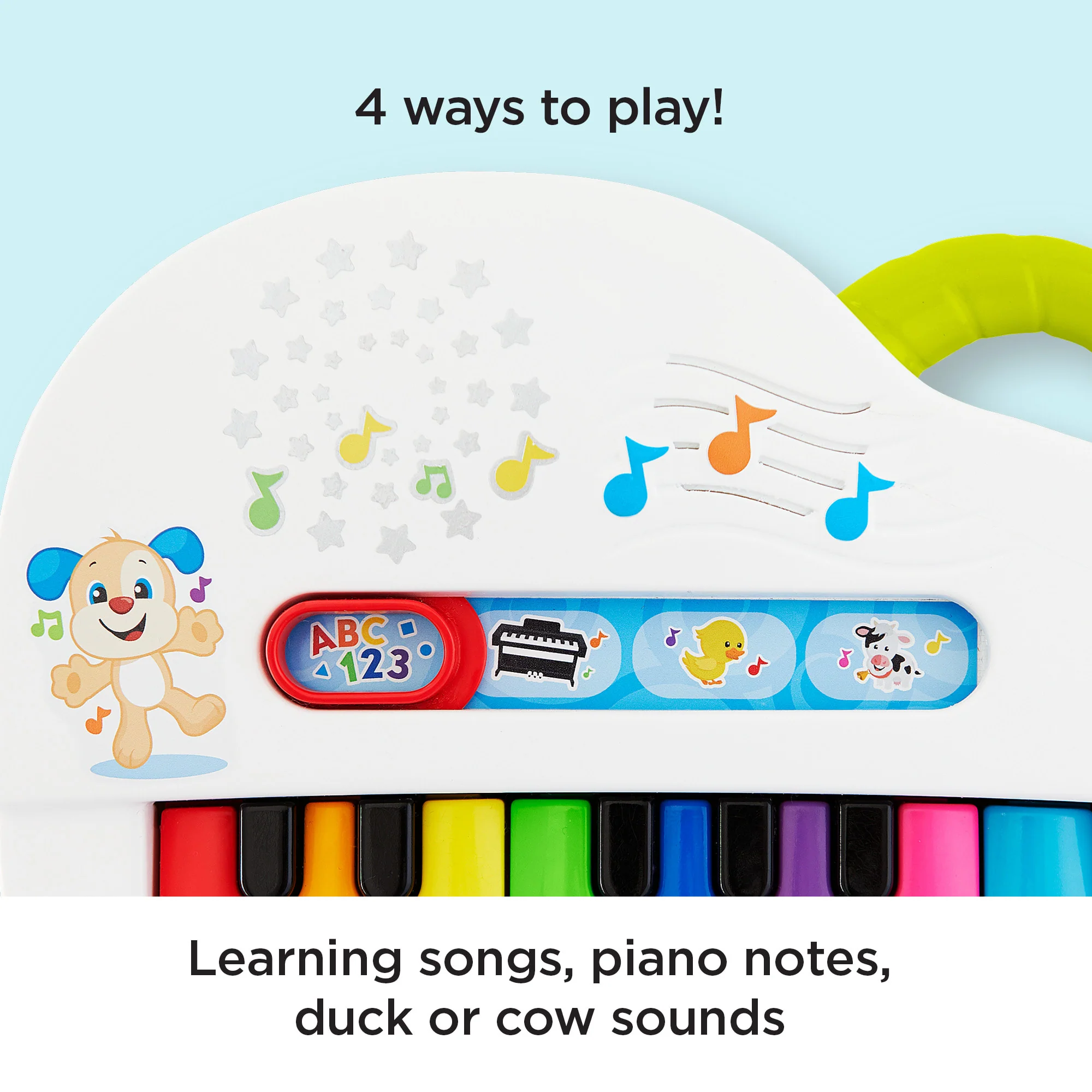Fisher-Price Laugh & Learn Silly Sounds Light-Up Piano Interactive Toy For Baby & Toddler - Image 5
