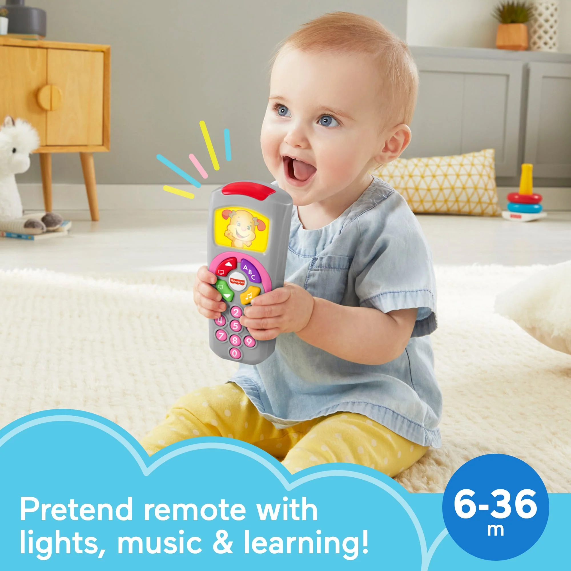 Fisher-Price Laugh & Learn Sis’ Remote Baby & Toddler Learning Toy With Music & Lights - Image 2