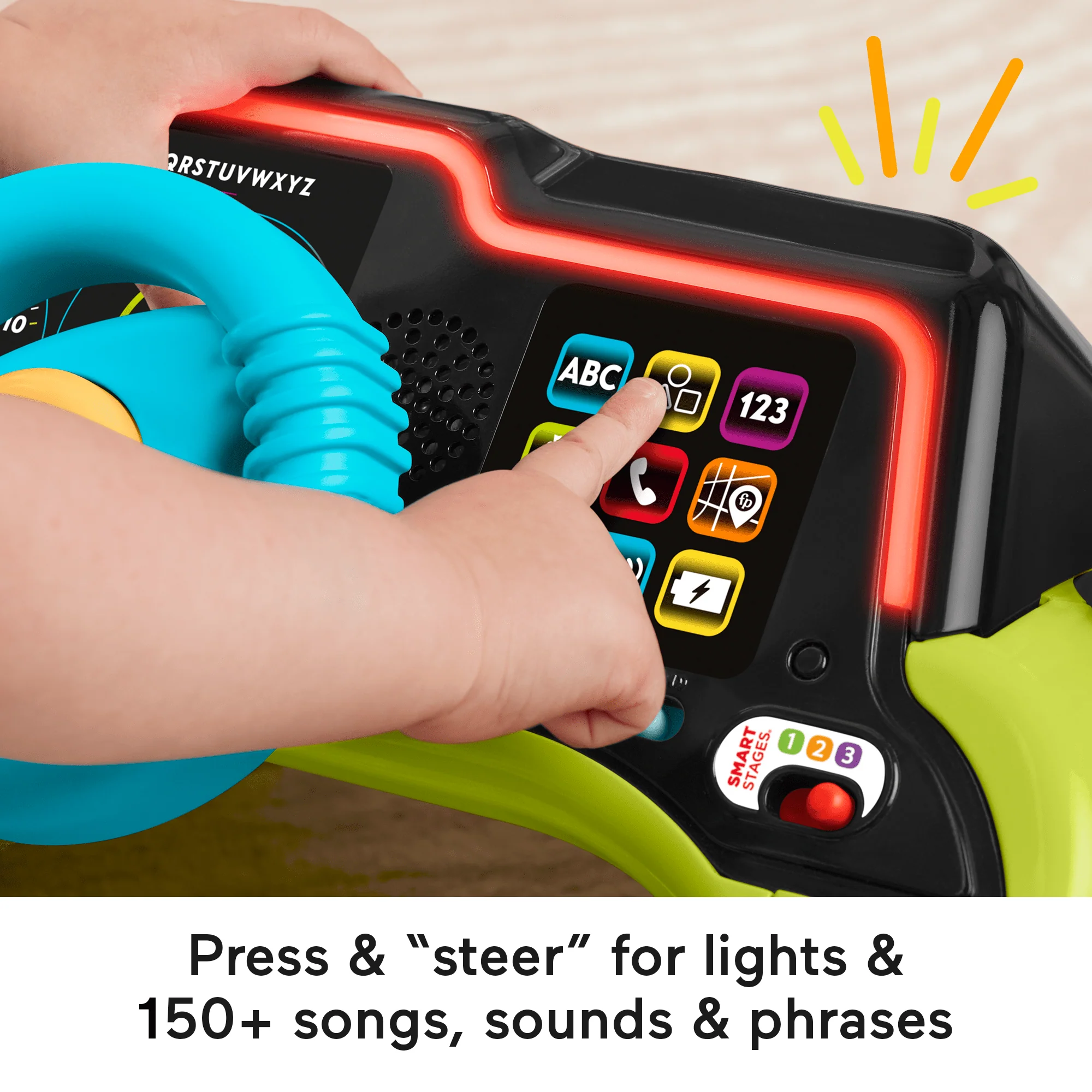 Fisher-Price Laugh & Learn Sit & Steer Driver Activity Center Learning Toy For Infants & Toddlers - Image 3