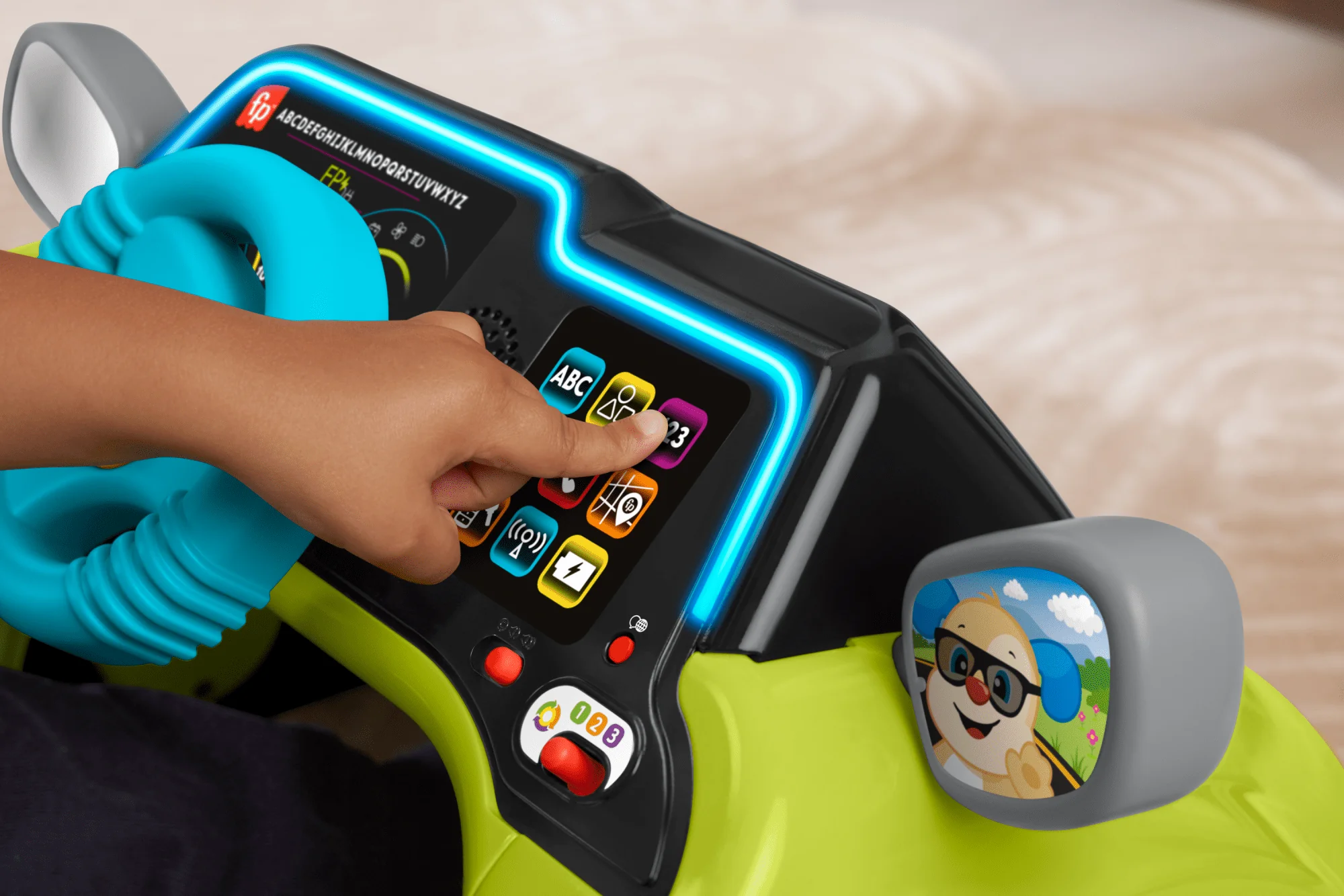 Fisher-Price Laugh & Learn Sit & Steer Driver Activity Center Baby & Toddler Learning Toy, Multilanguage Version - Image 4